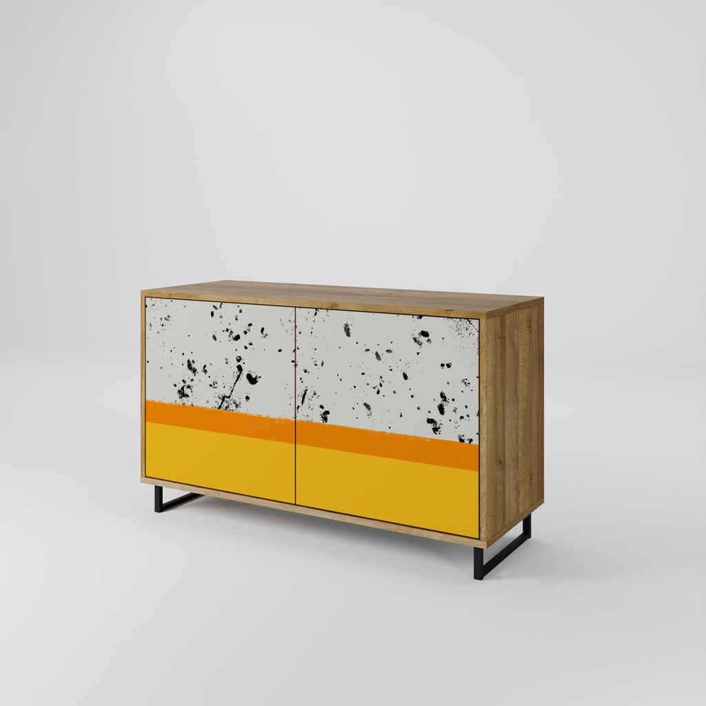 DYED BY ORANGE 2-Door Sideboard in Oak Effect