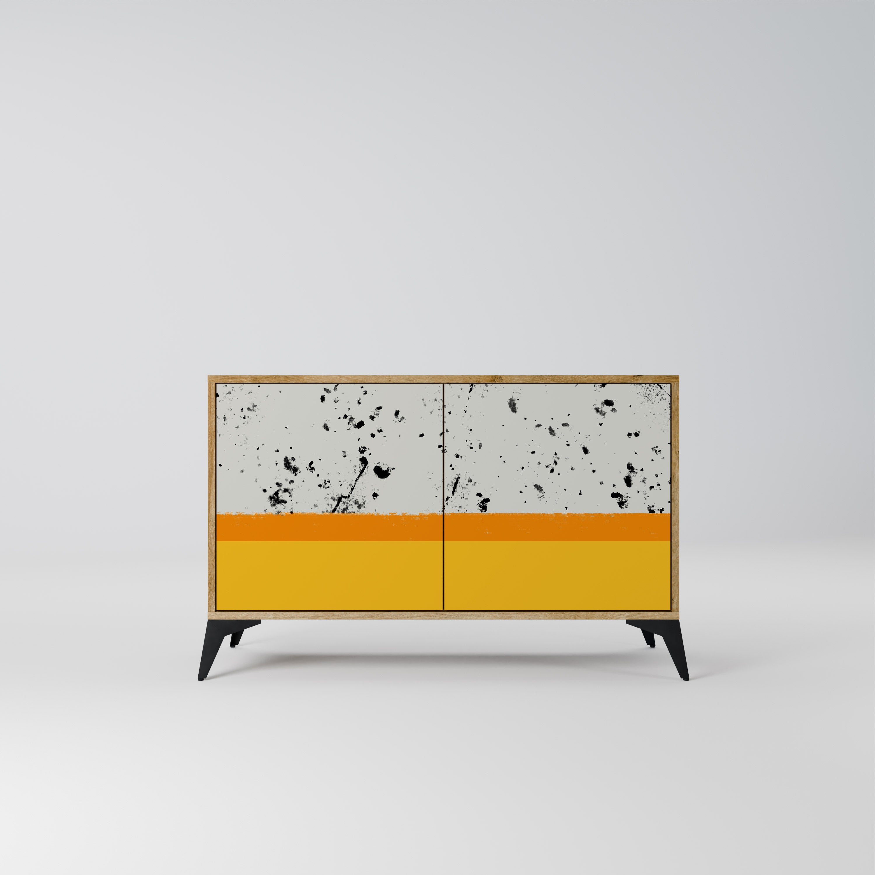 DYED BY ORANGE 2-Door Sideboard in Oak Effect
