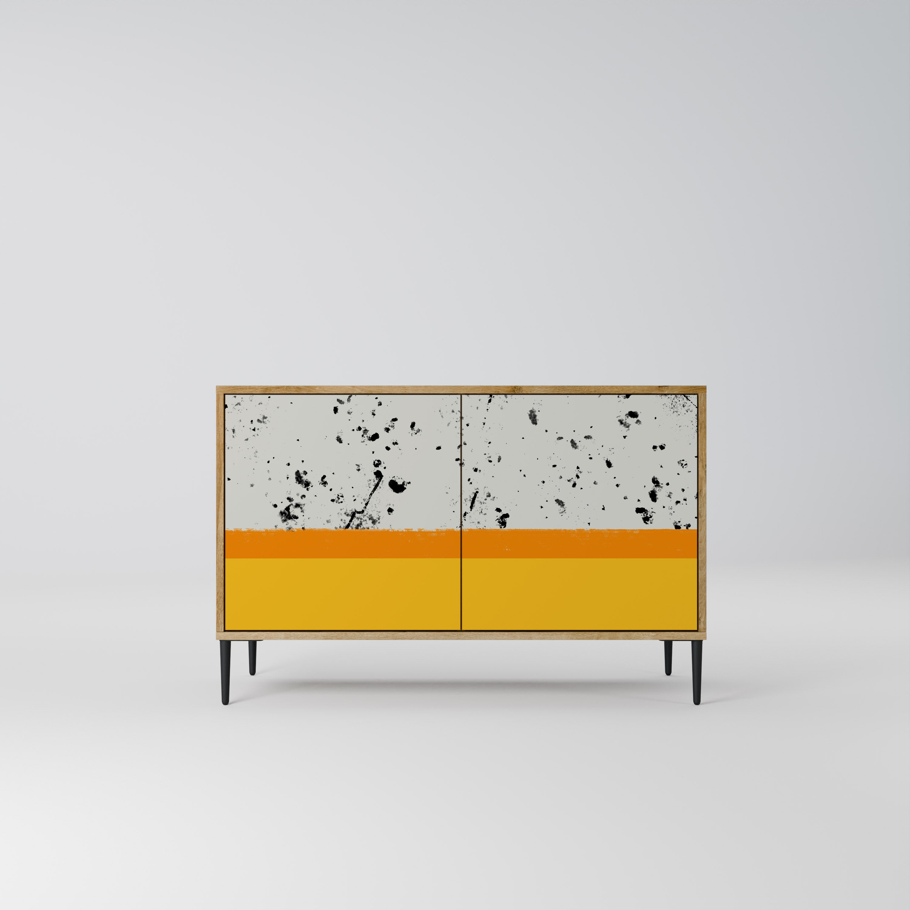 DYED BY ORANGE 2-Door Sideboard in Oak Effect