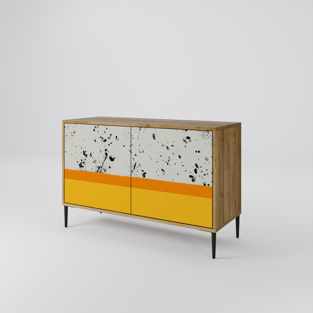 DYED BY ORANGE 2-Door Sideboard in Oak Effect