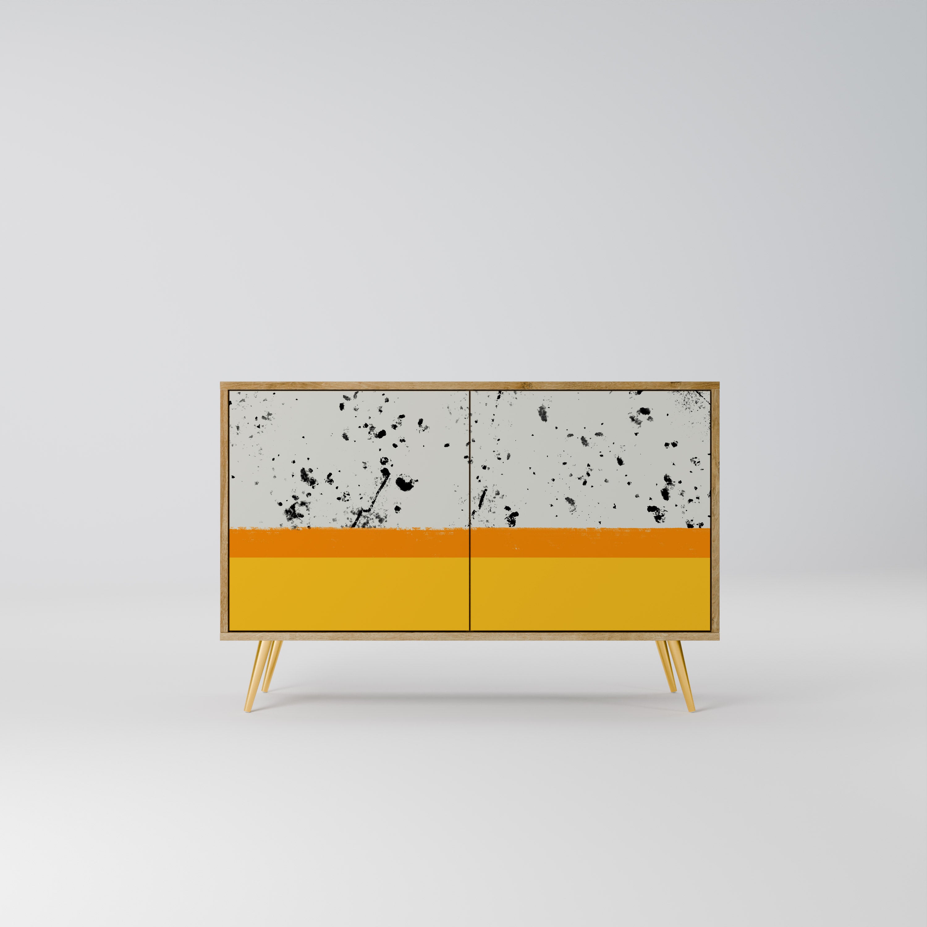 DYED BY ORANGE 2-Door Sideboard in Oak Effect