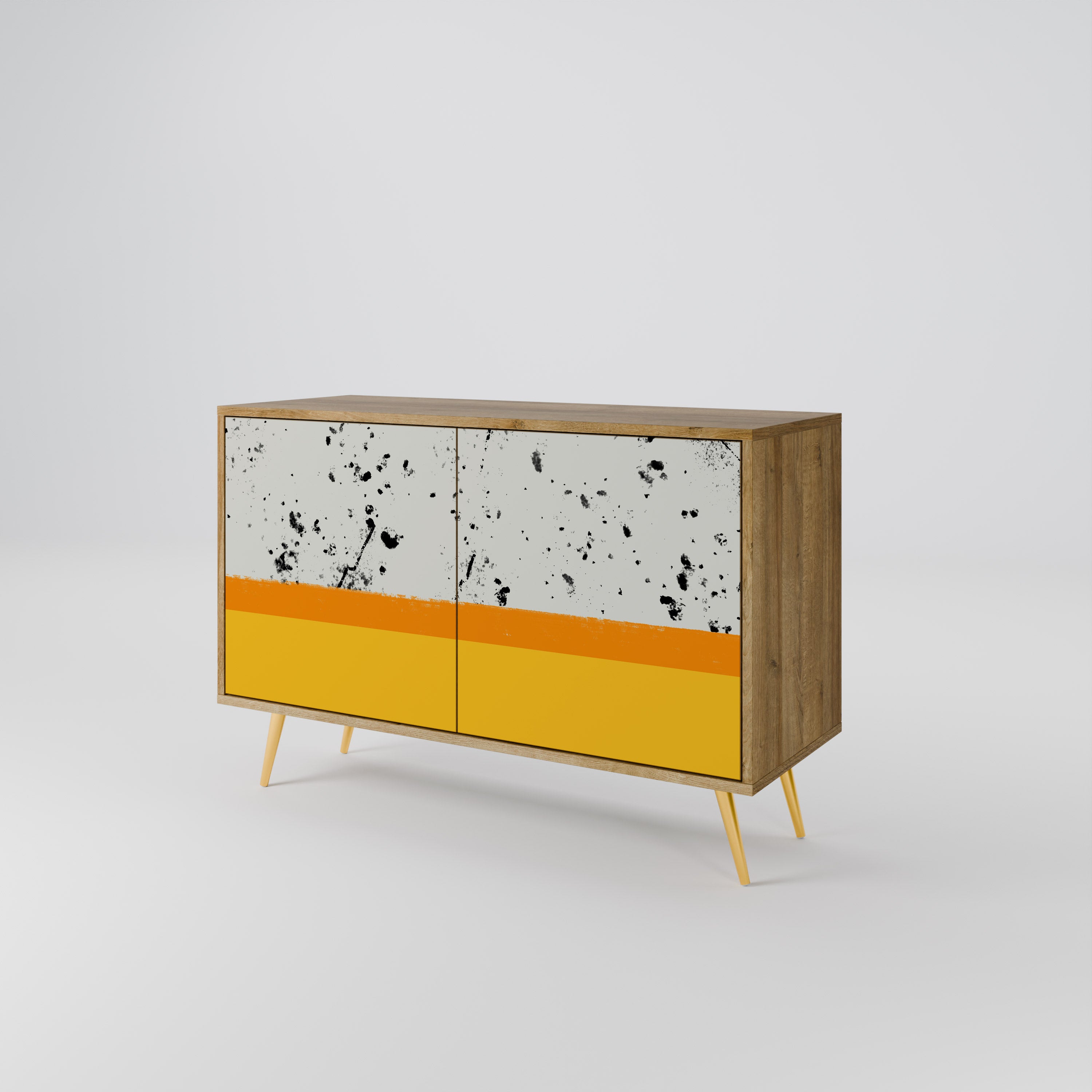 DYED BY ORANGE 2-Door Sideboard in Oak Effect