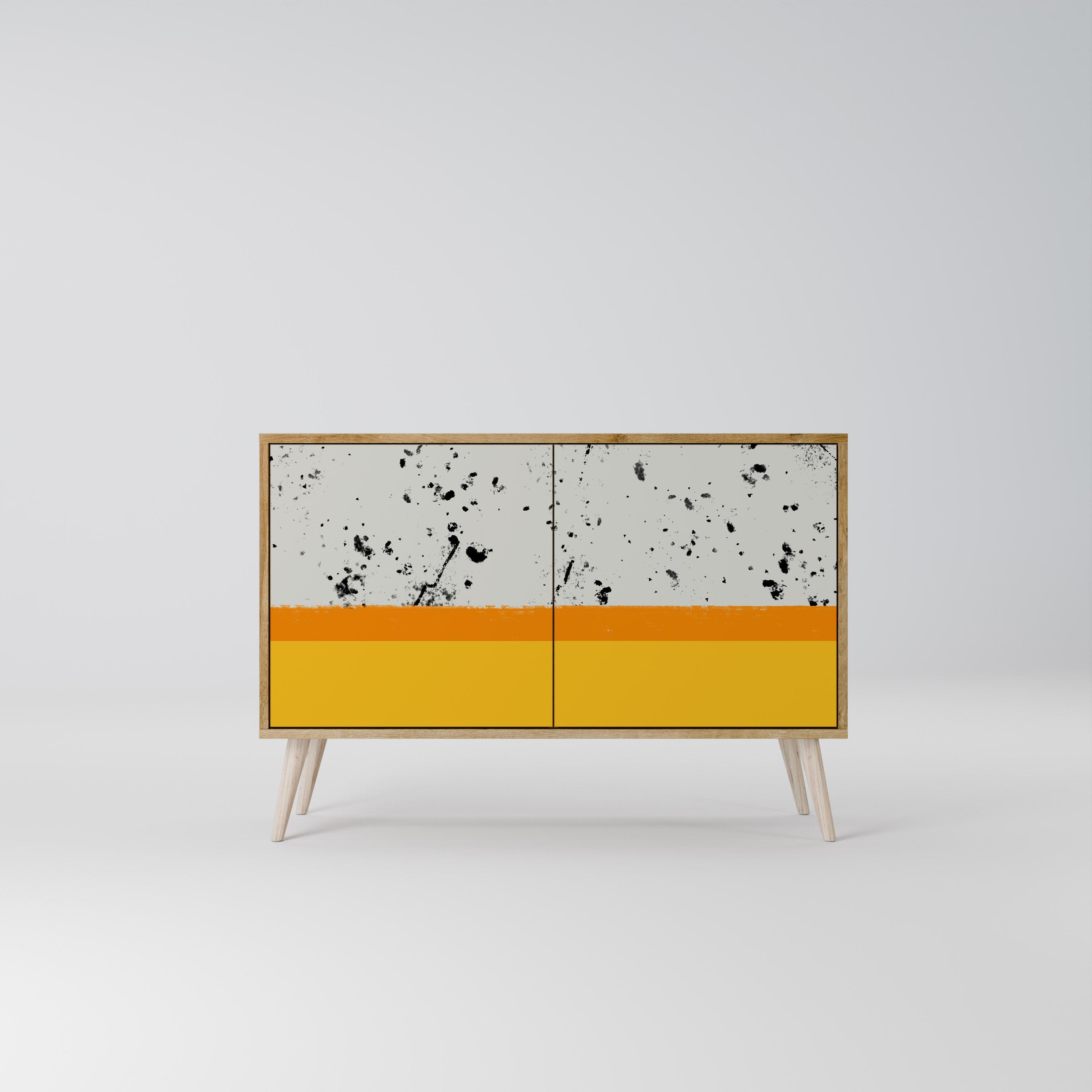 DYED BY ORANGE 2-Door Sideboard in Oak Effect