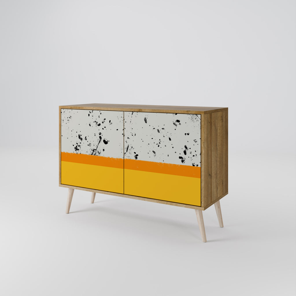 DYED BY ORANGE 2-Door Sideboard in Oak Effect