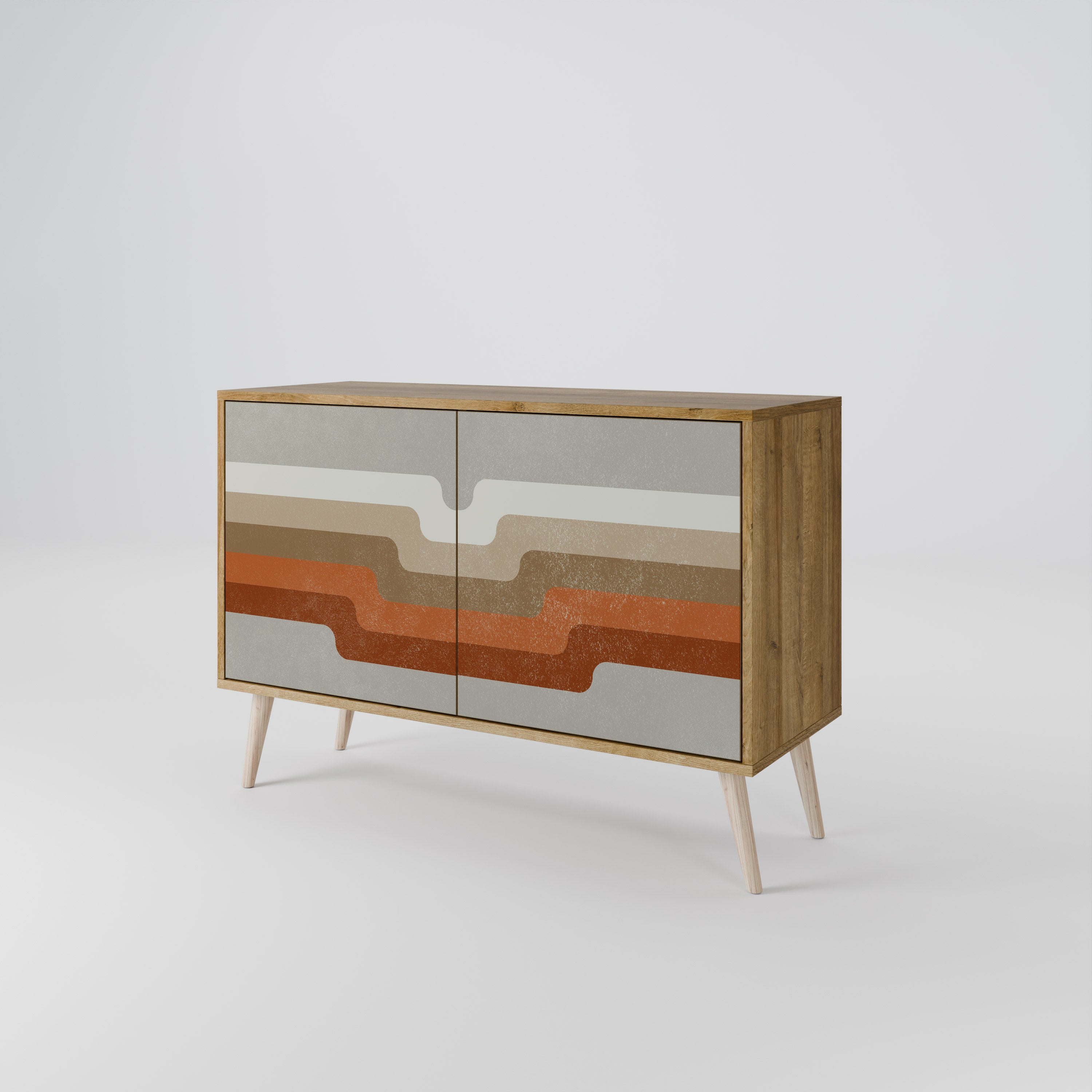 PECULIAR TRAIL 2-Door Sideboard in Oak Effect
