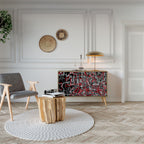 BROKEN LINES 2-Door Sideboard in Oak Effect