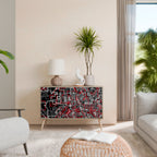 BROKEN LINES 2-Door Sideboard in Oak Effect