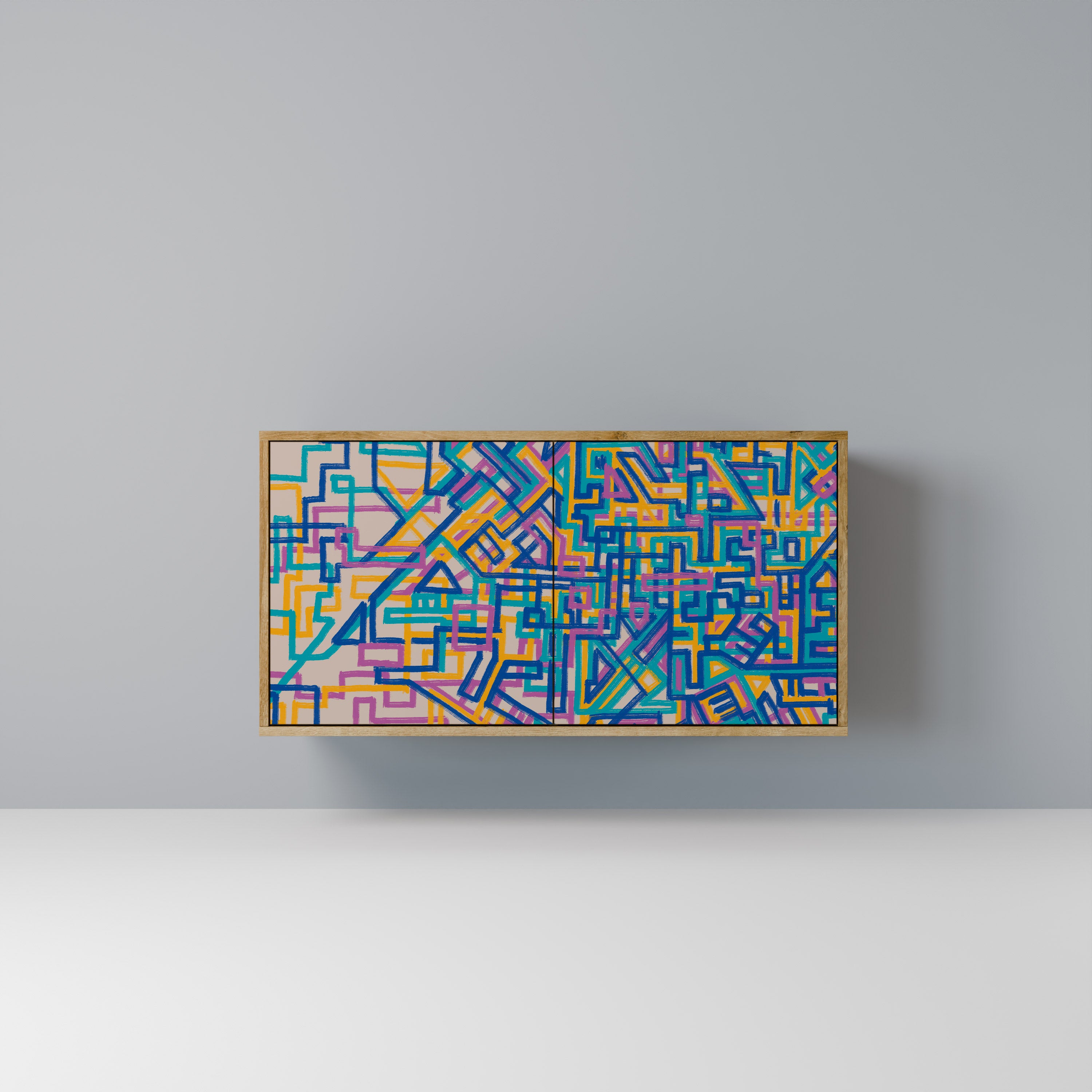 MEMORIES MAP 2-Door Sideboard in Oak Effect