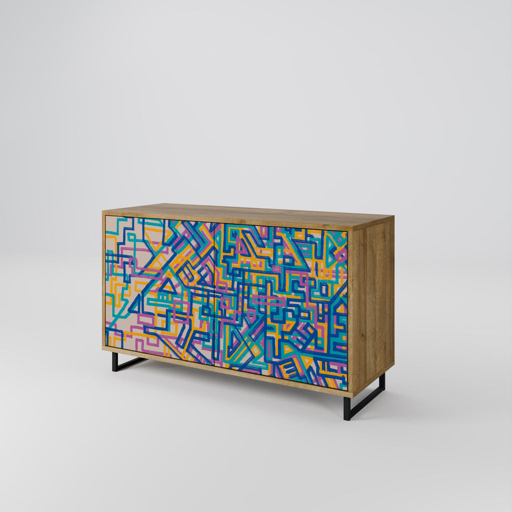 MEMORIES MAP 2-Door Sideboard in Oak Effect