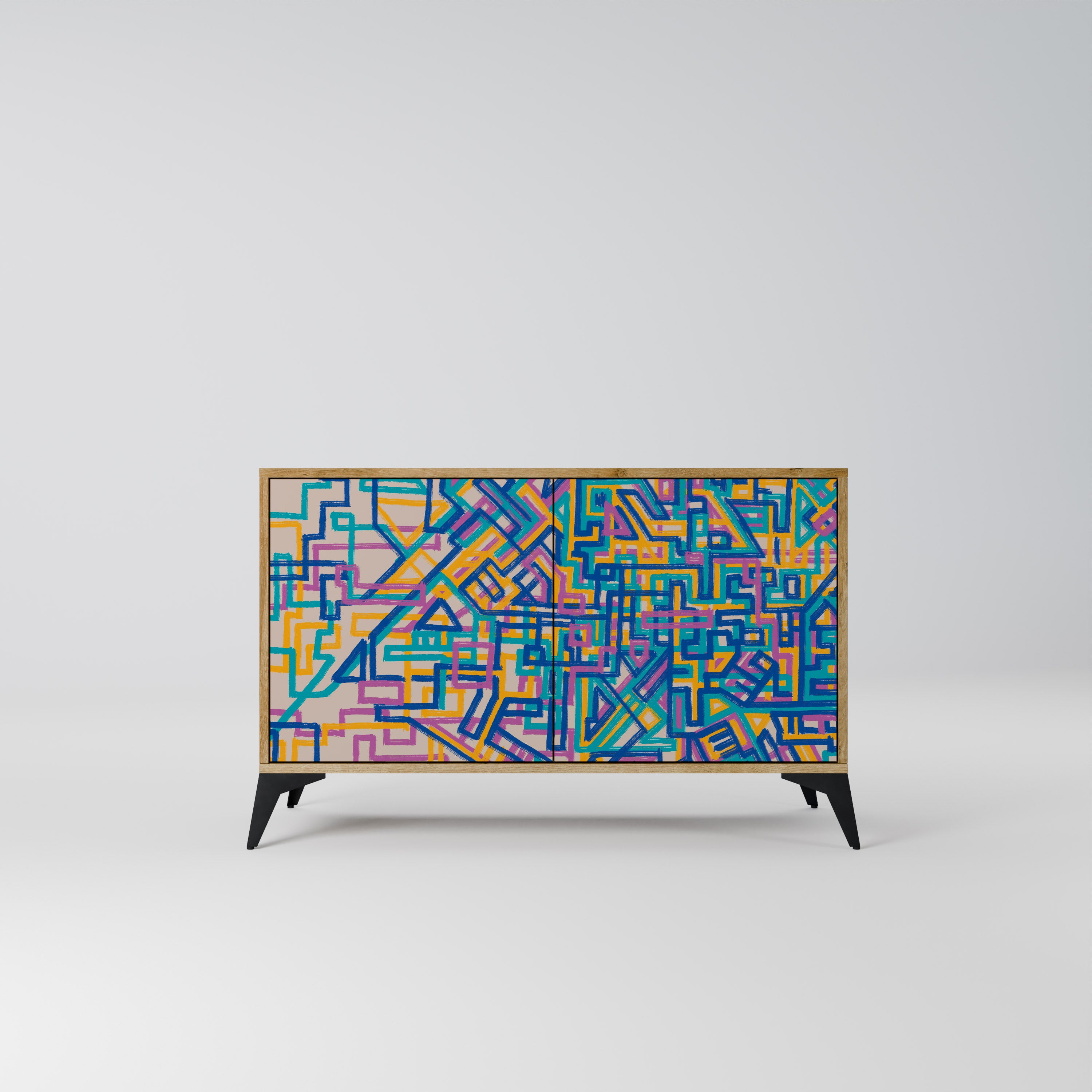 MEMORIES MAP 2-Door Sideboard in Oak Effect