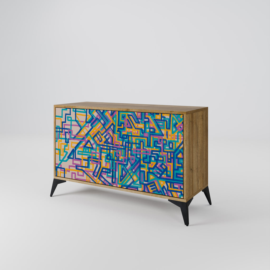 MEMORIES MAP 2-Door Sideboard in Oak Effect