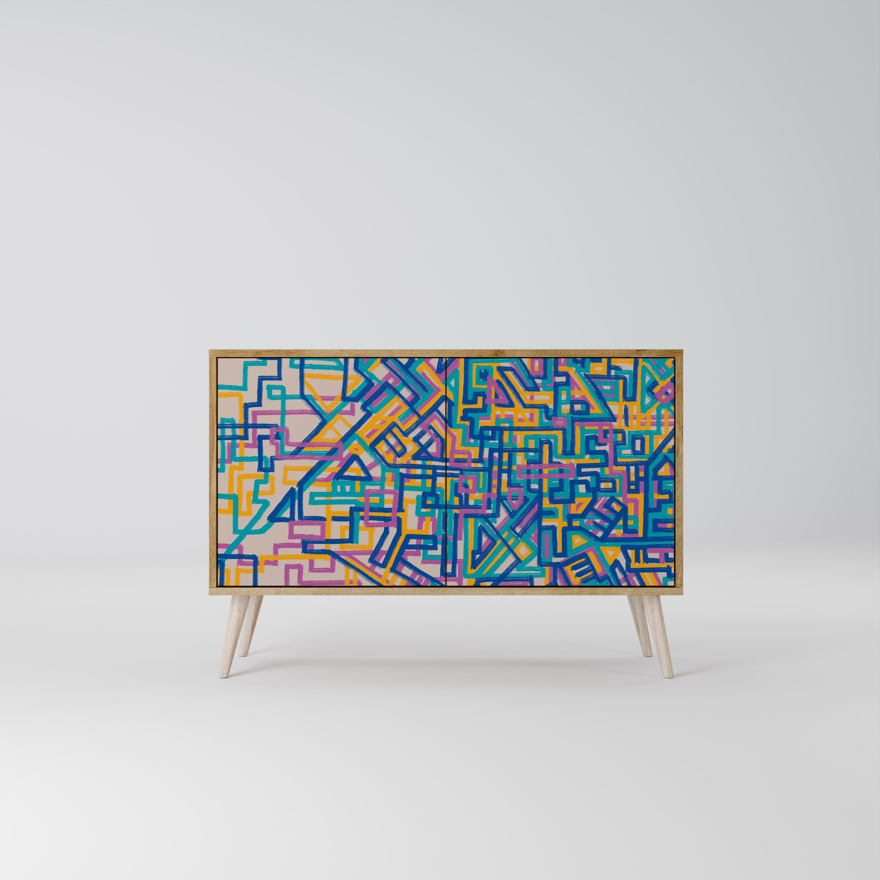 MEMORIES MAP 2-Door Sideboard in Oak Effect