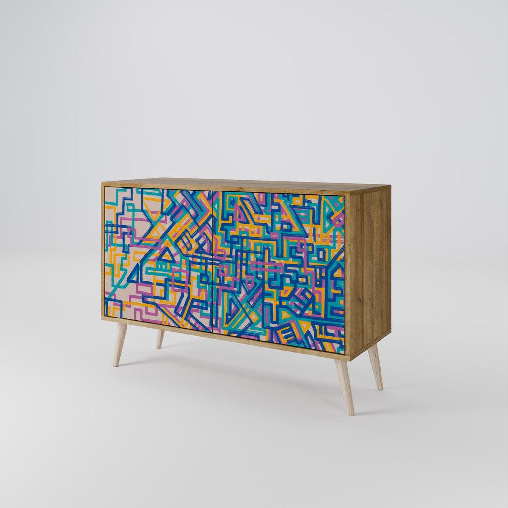 MEMORIES MAP 2-Door Sideboard in Oak Effect
