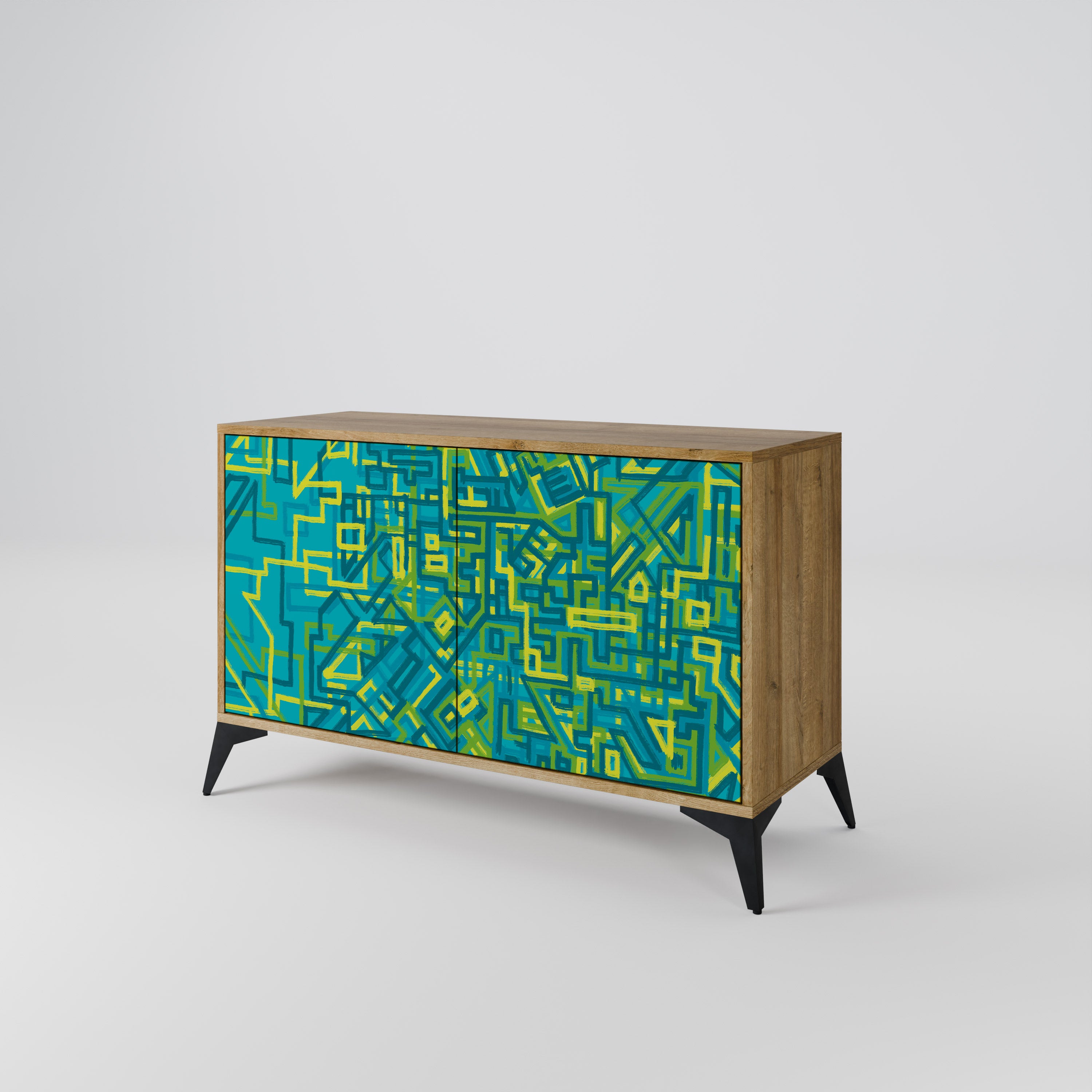 NOSTALGIC MEMORIES 2-Door Sideboard in Oak Effect