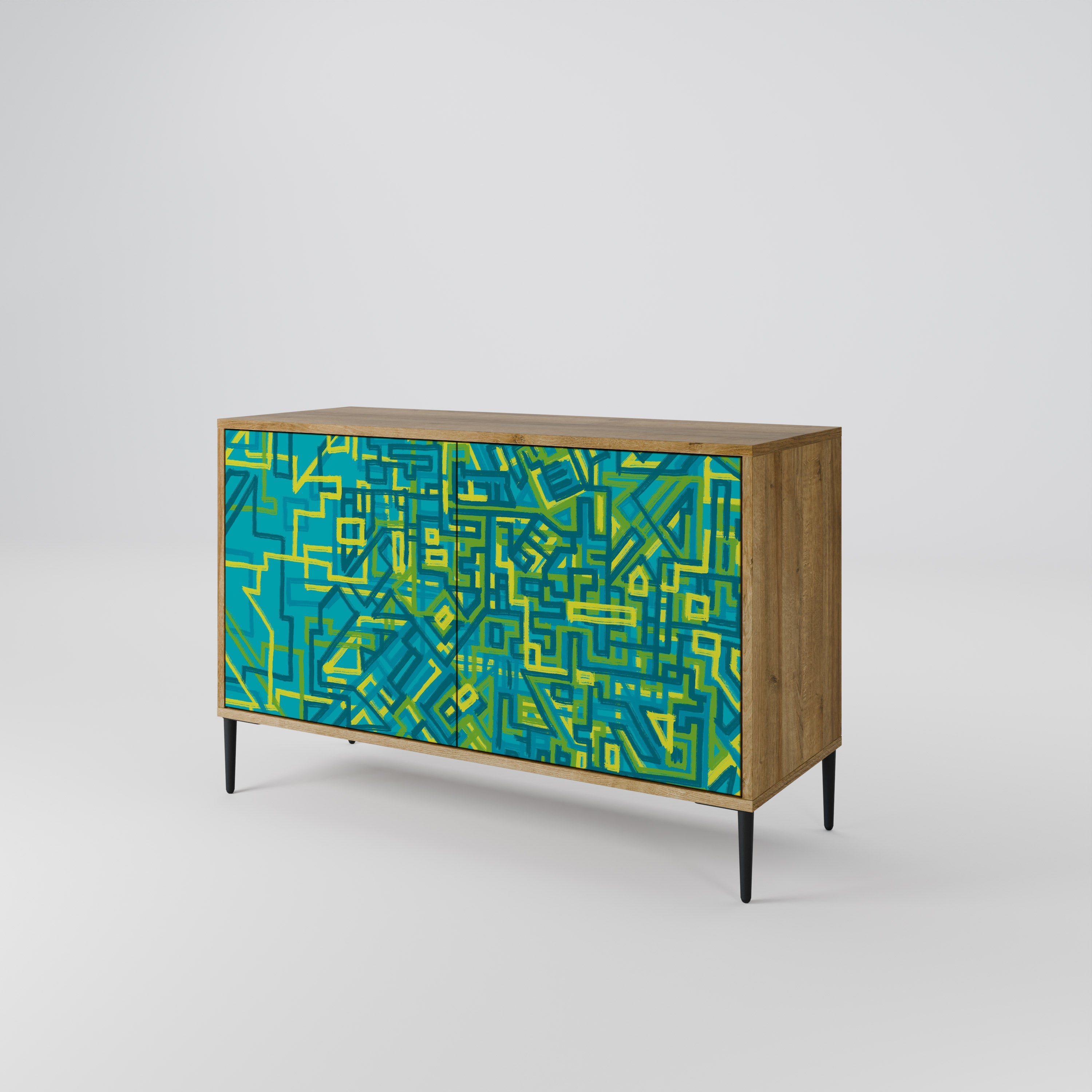 NOSTALGIC MEMORIES 2-Door Sideboard in Oak Effect