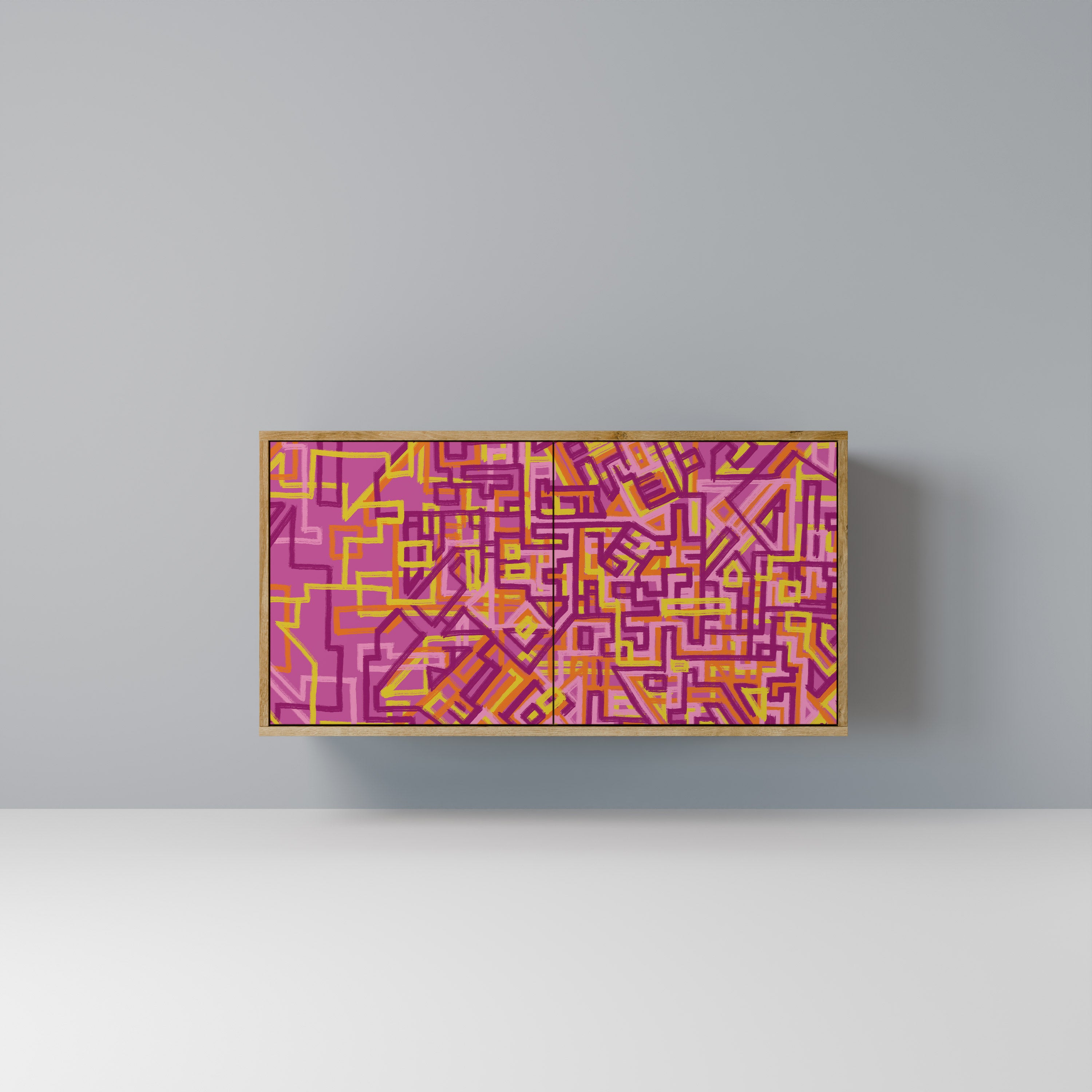 LOVELY MEMORIES 2-Door Sideboard in Oak Effect