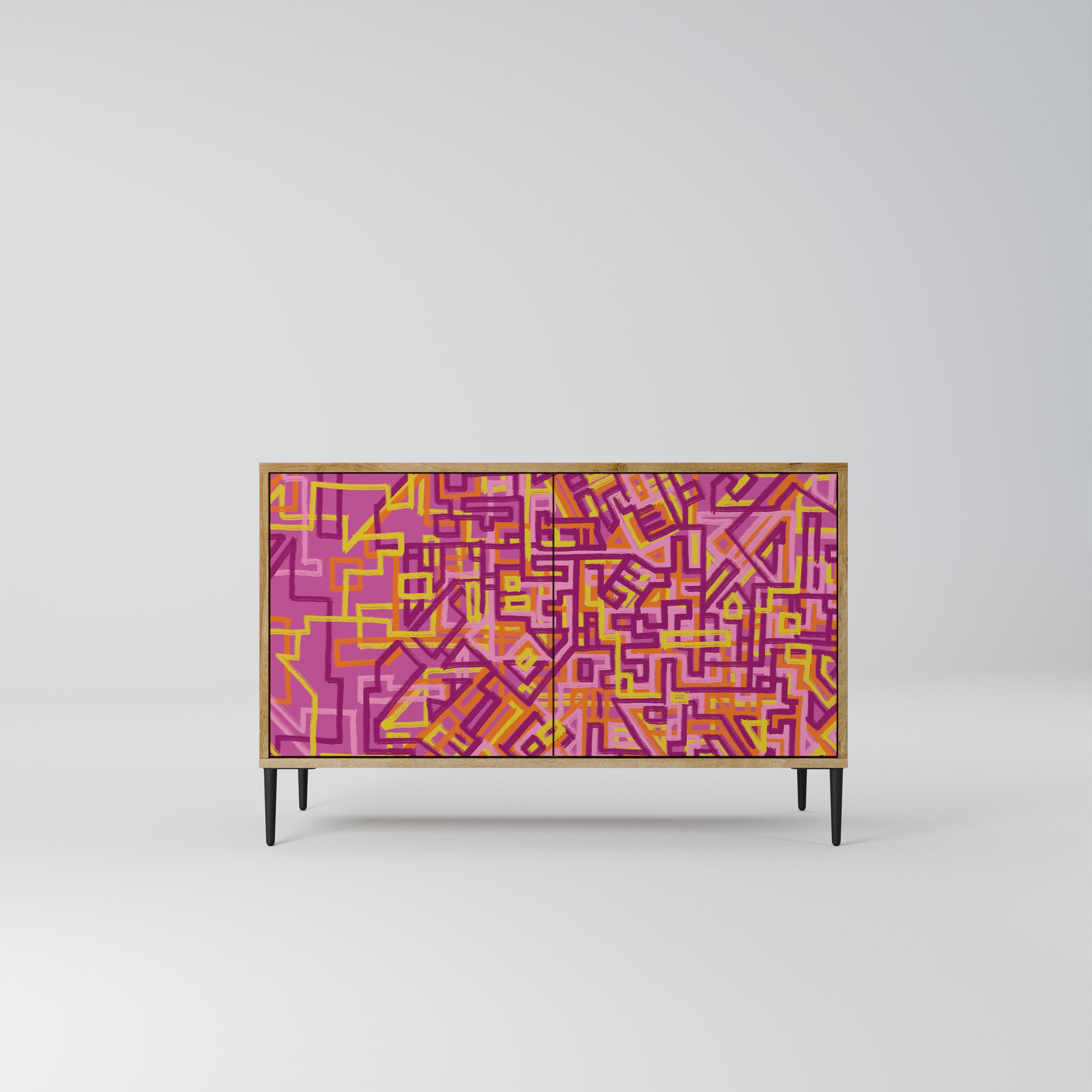 LOVELY MEMORIES 2-Door Sideboard in Oak Effect