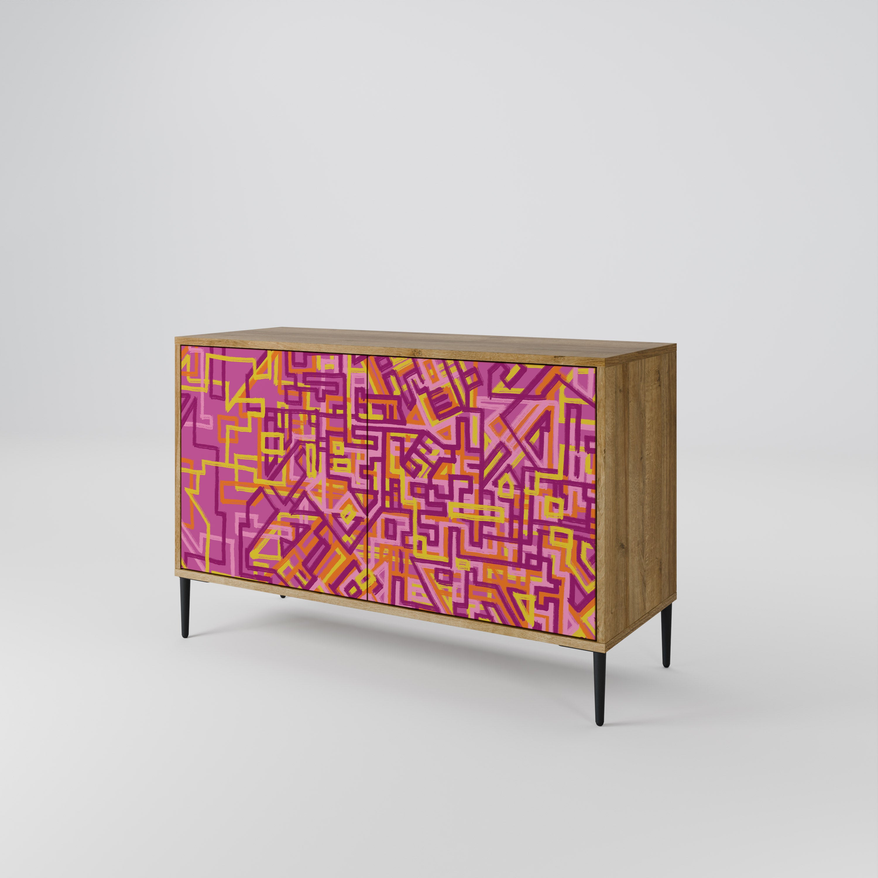 LOVELY MEMORIES 2-Door Sideboard in Oak Effect