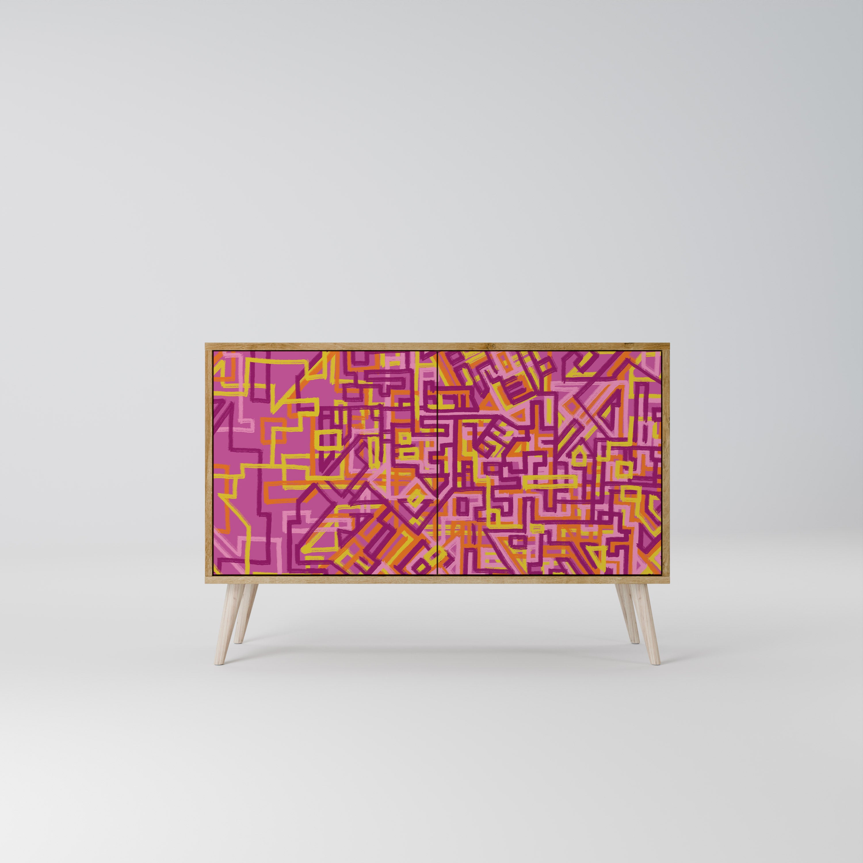 LOVELY MEMORIES 2-Door Sideboard in Oak Effect