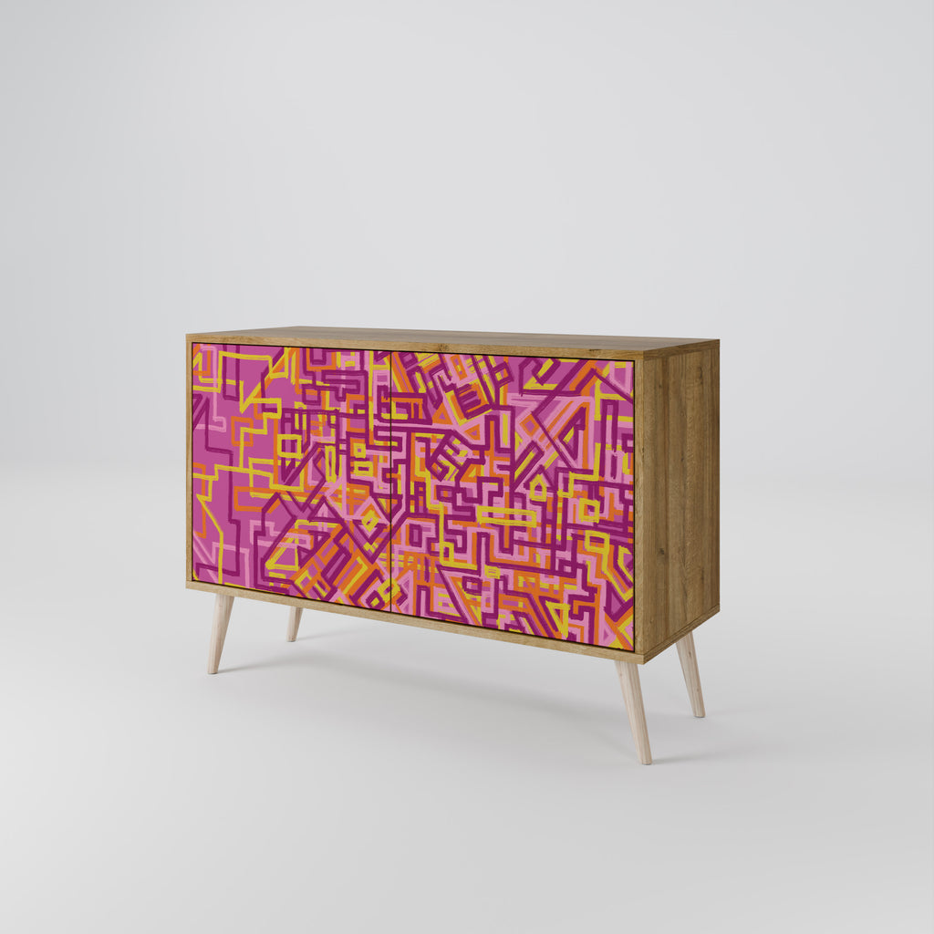 LOVELY MEMORIES 2-Door Sideboard in Oak Effect