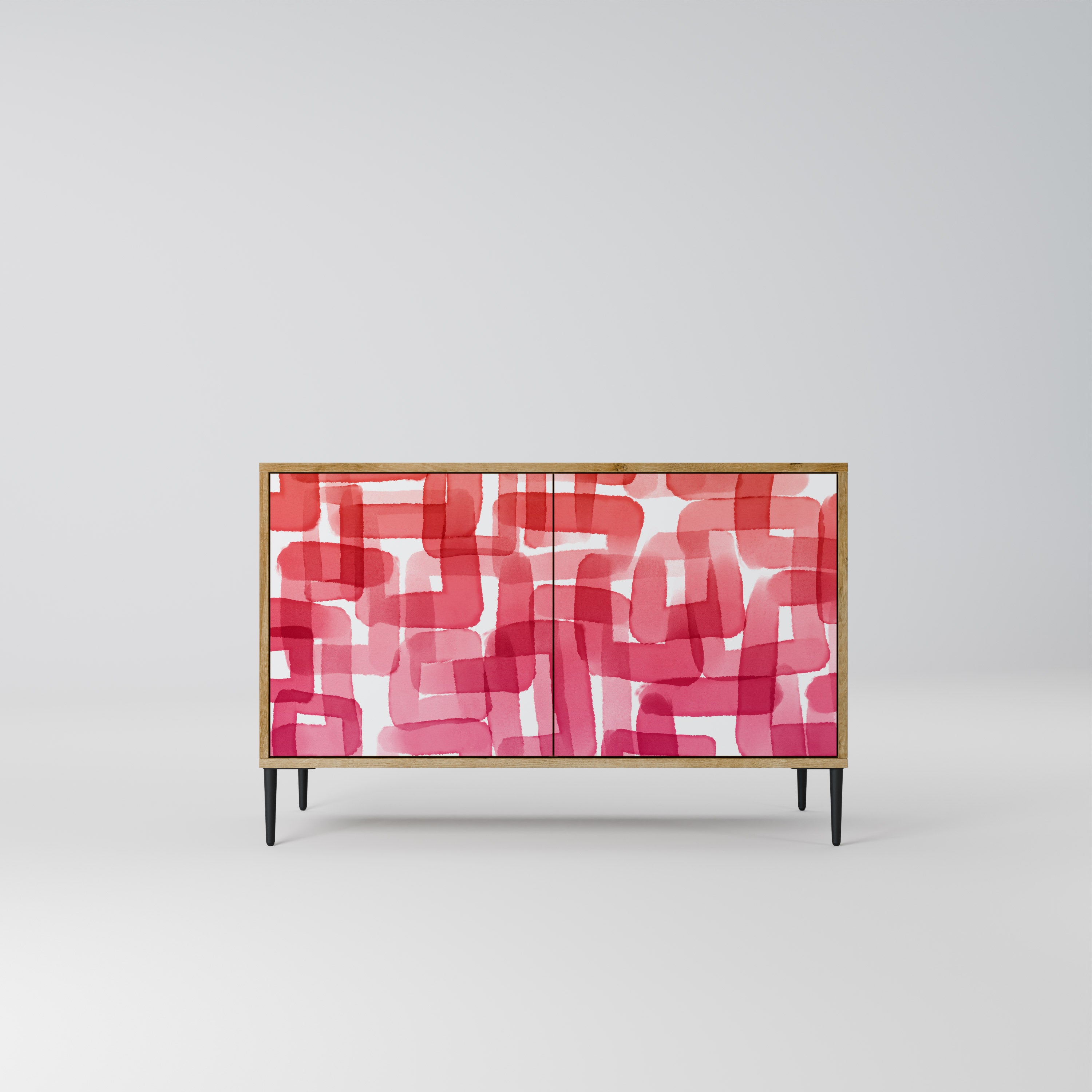 KALEIDOSCOPIC CUBISM 2-Door Sideboard in Oak Effect