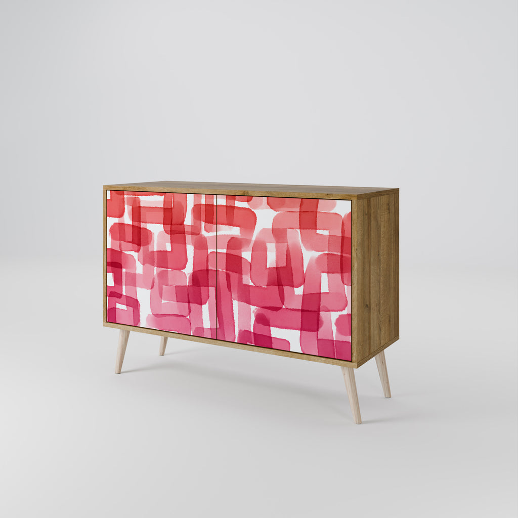 KALEIDOSCOPIC CUBISM 2-Door Sideboard in Oak Effect