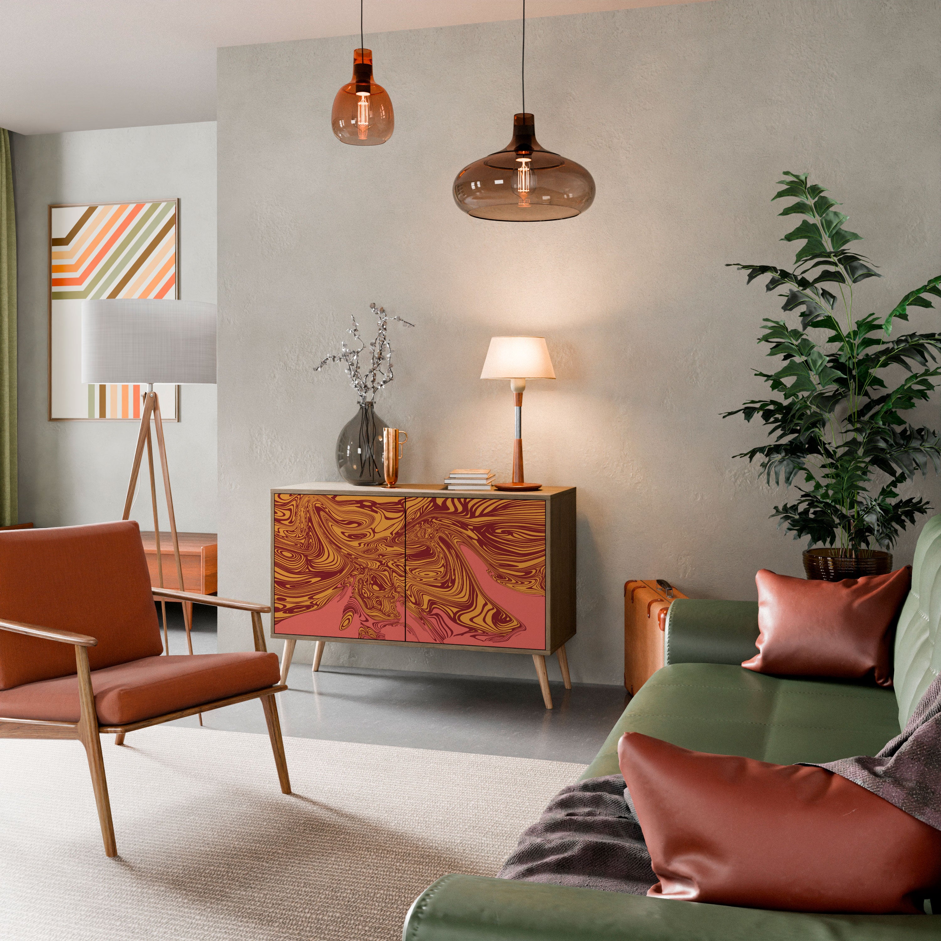 FLOATING THOUGHTS 2-Door Sideboard in Oak Effect