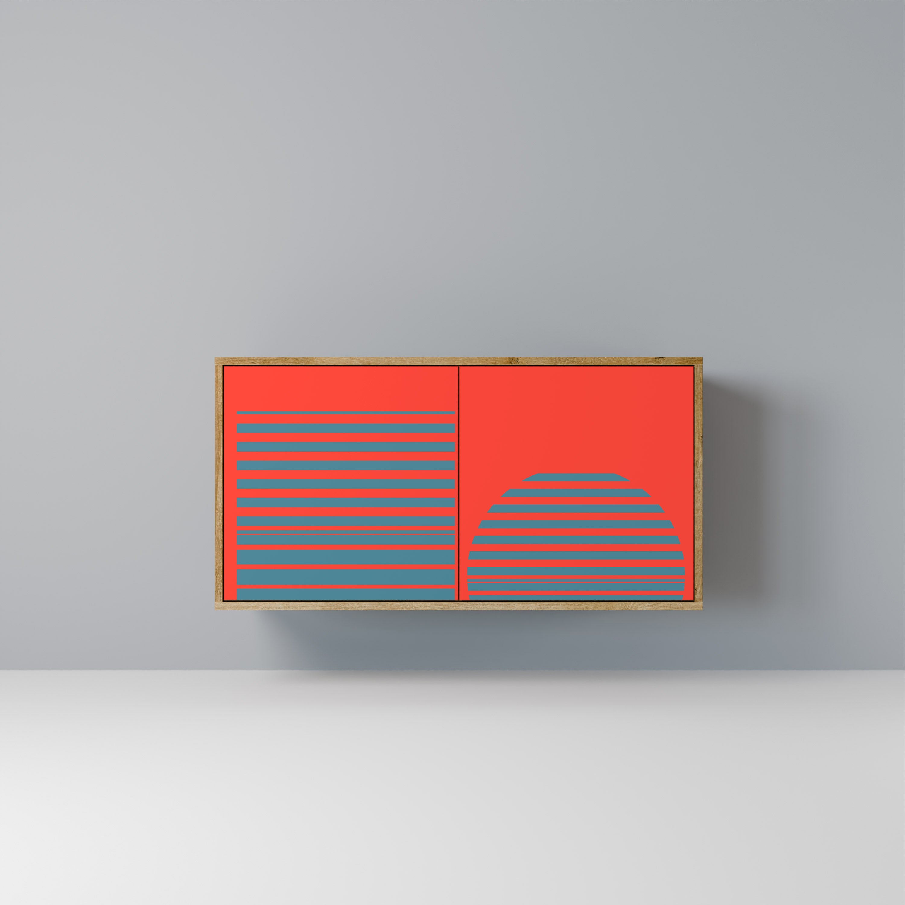 RISING GEOMETRY STARS 2-Door Sideboard in Oak Effect