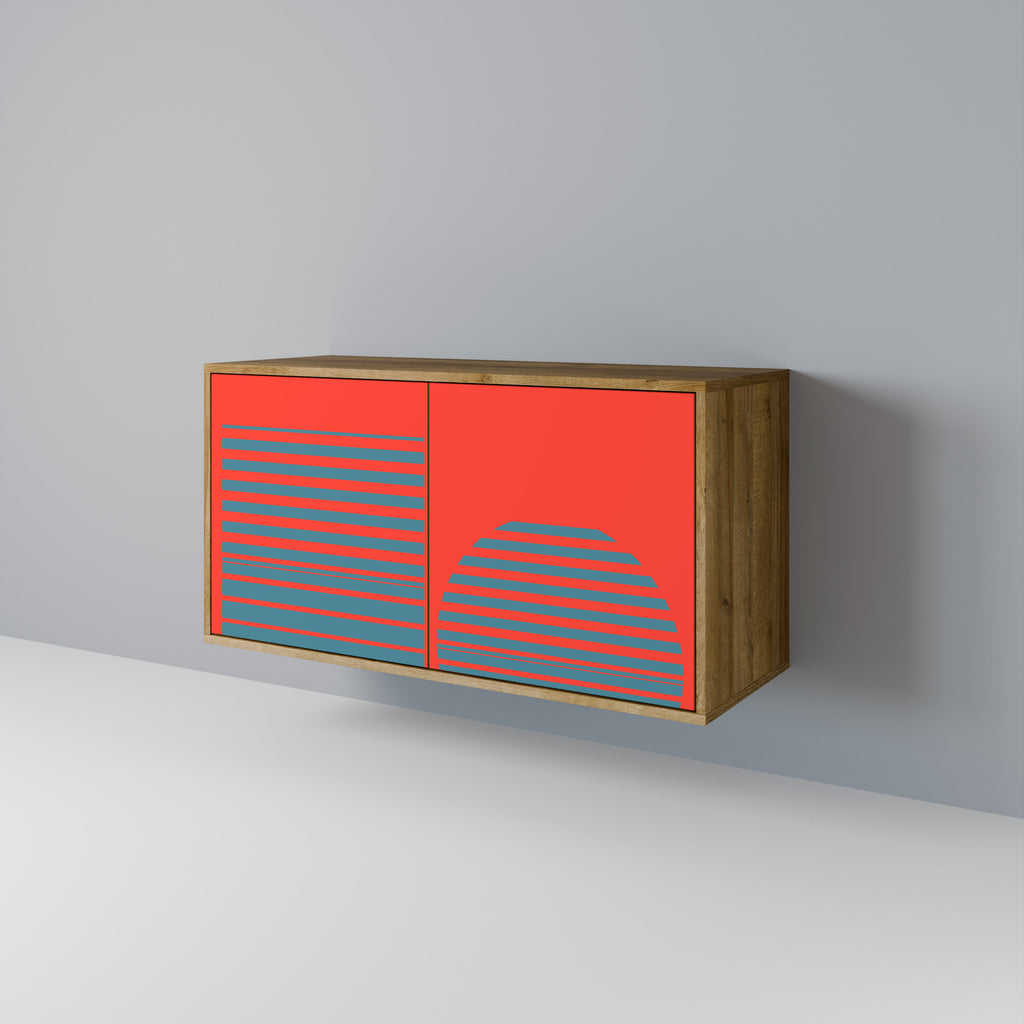 RISING GEOMETRY STARS 2-Door Sideboard in Oak Effect