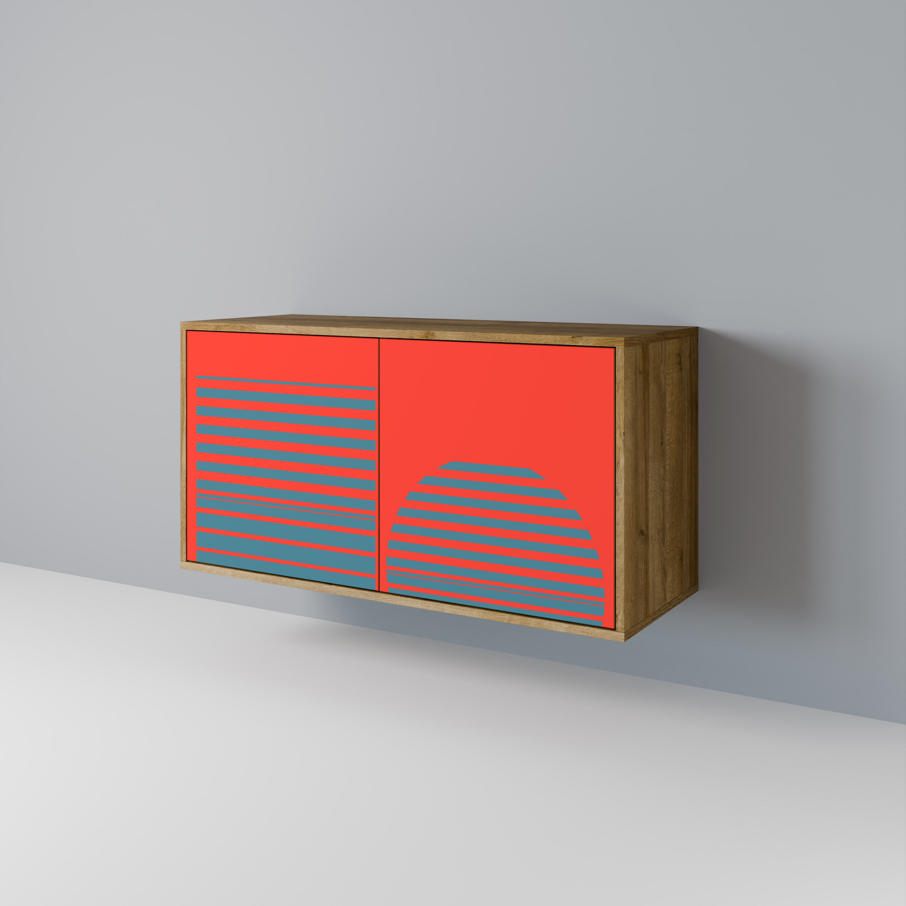 RISING GEOMETRY STARS 2-Door Sideboard in Oak Effect