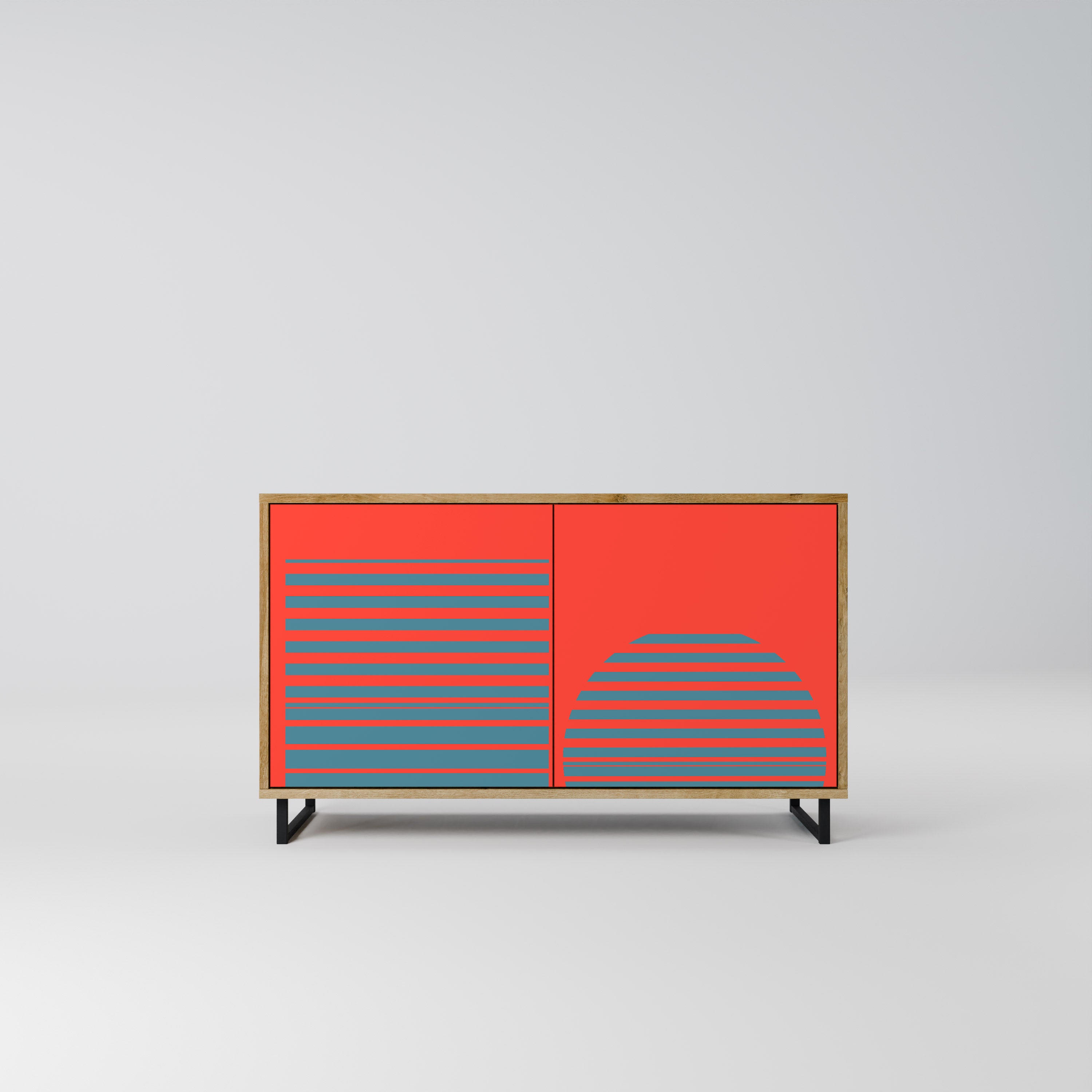 RISING GEOMETRY STARS 2-Door Sideboard in Oak Effect