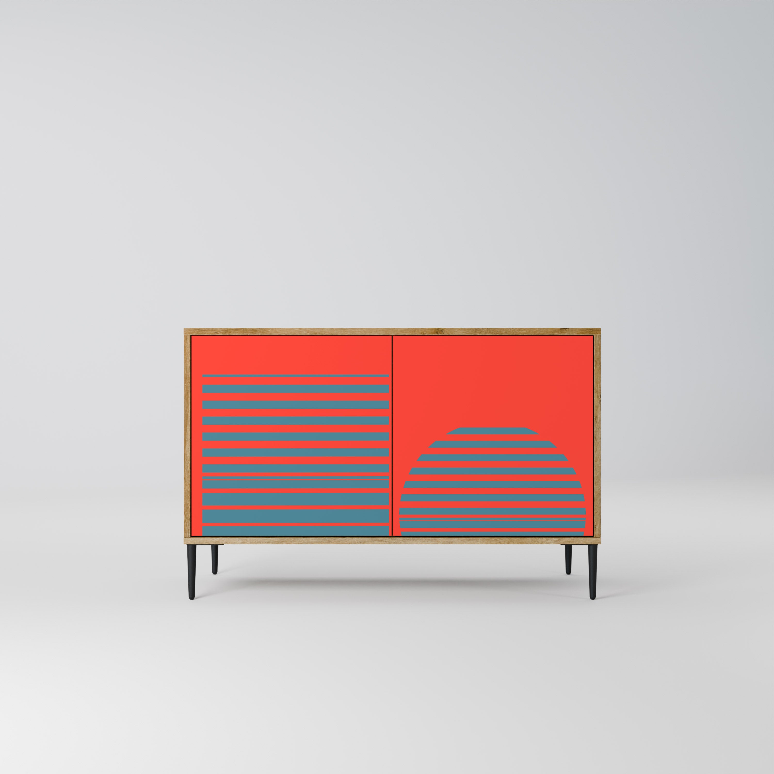 RISING GEOMETRY STARS 2-Door Sideboard in Oak Effect
