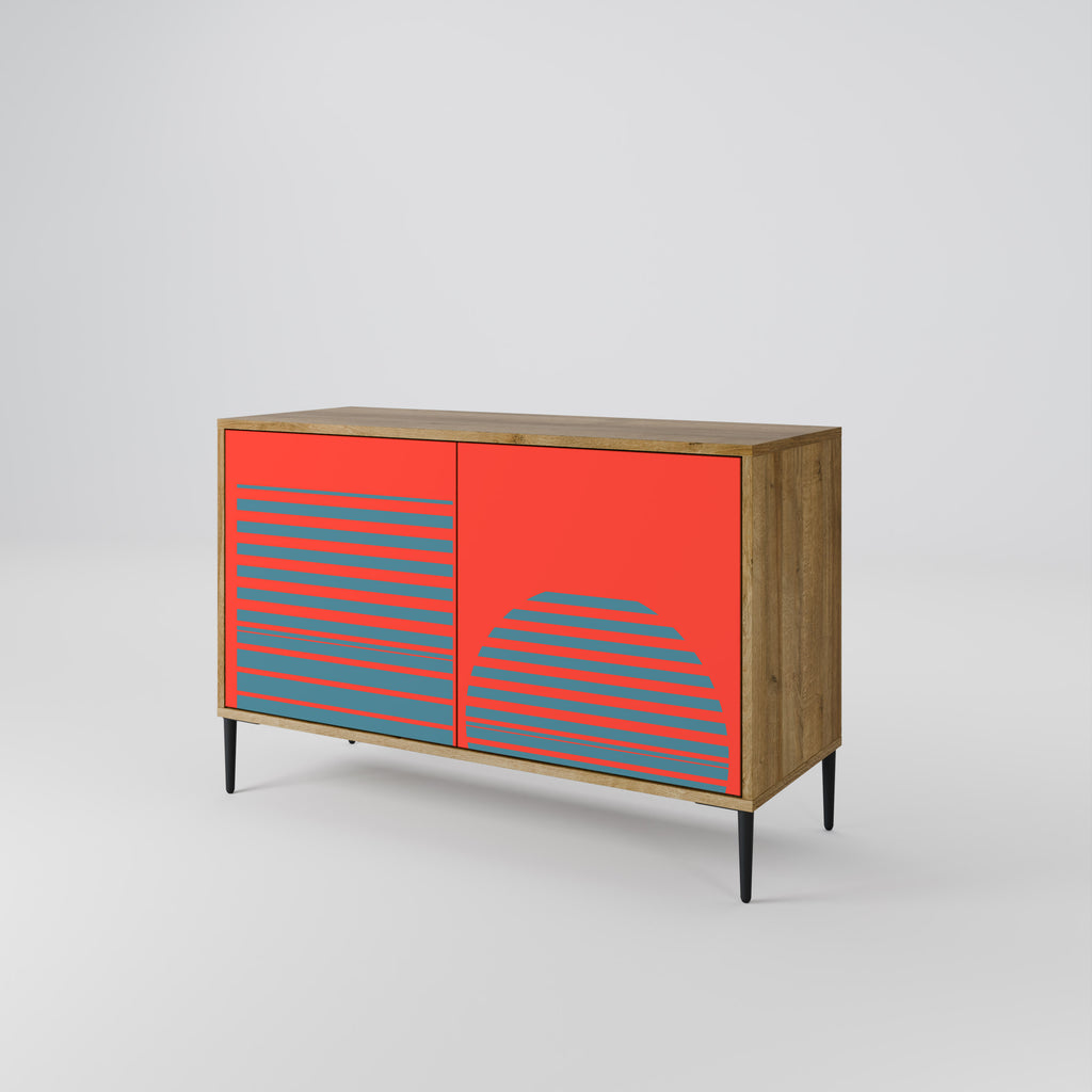 RISING GEOMETRY STARS 2-Door Sideboard in Oak Effect