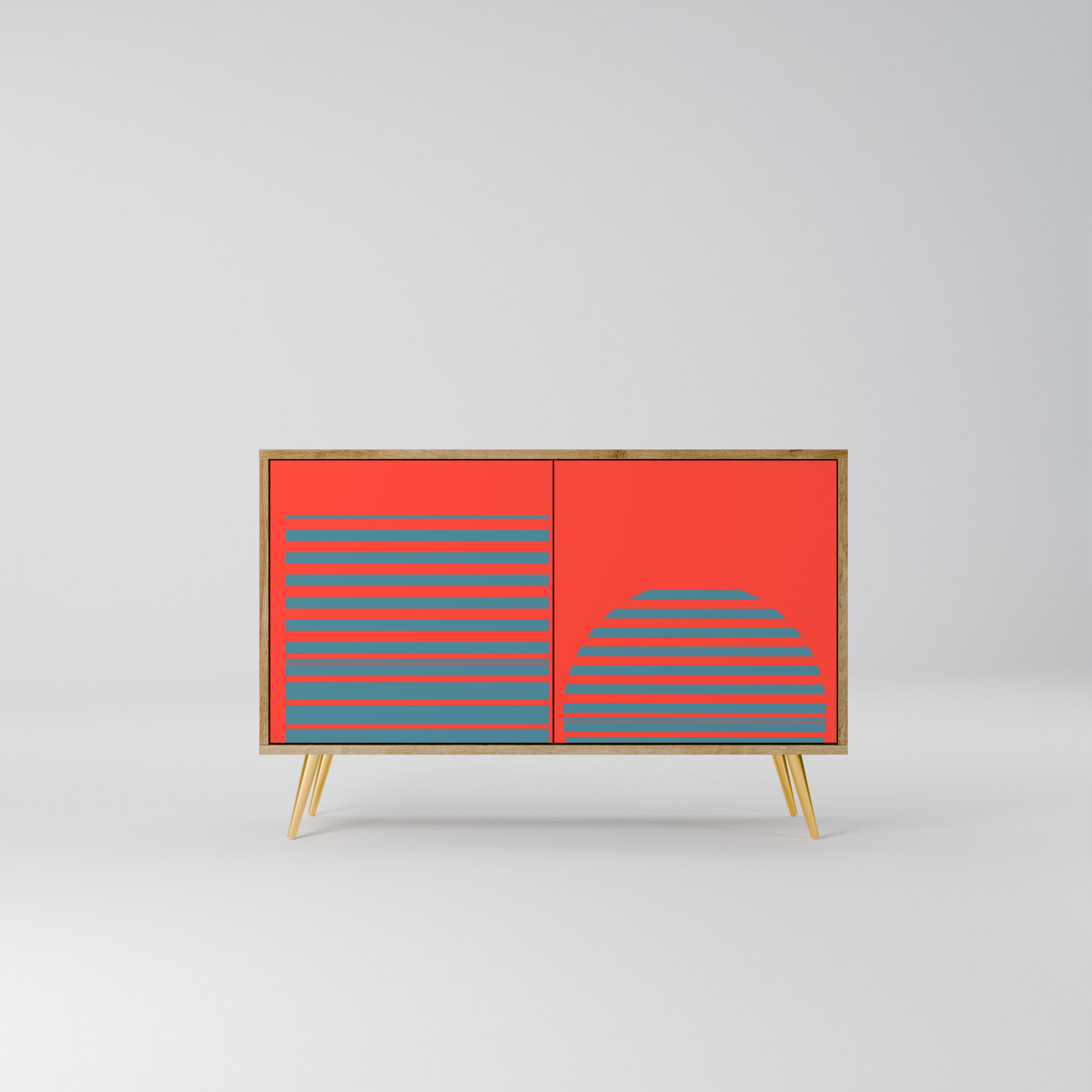 RISING GEOMETRY STARS 2-Door Sideboard in Oak Effect