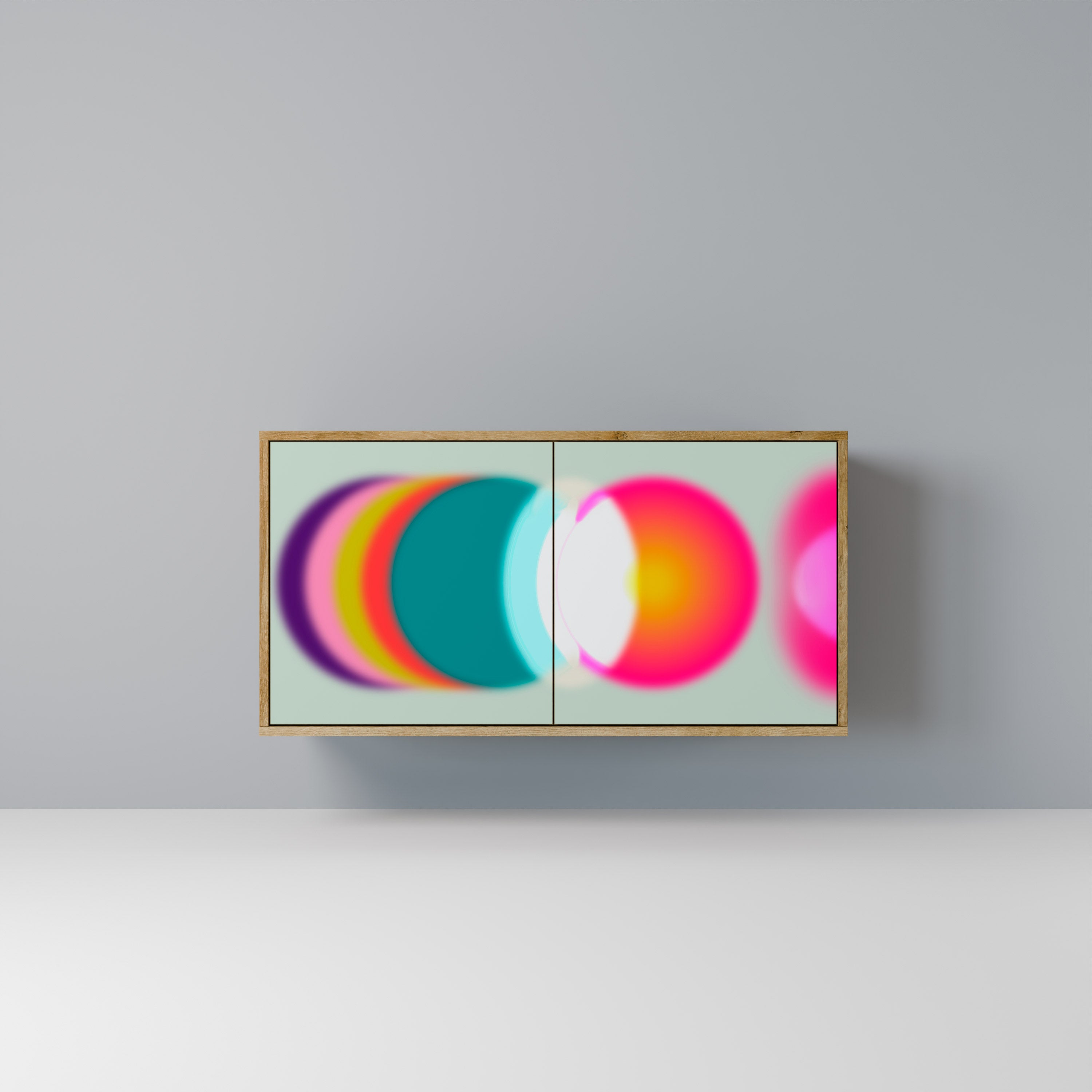 SYMPHONY OF COLORS 2-Door Sideboard in Oak Effect