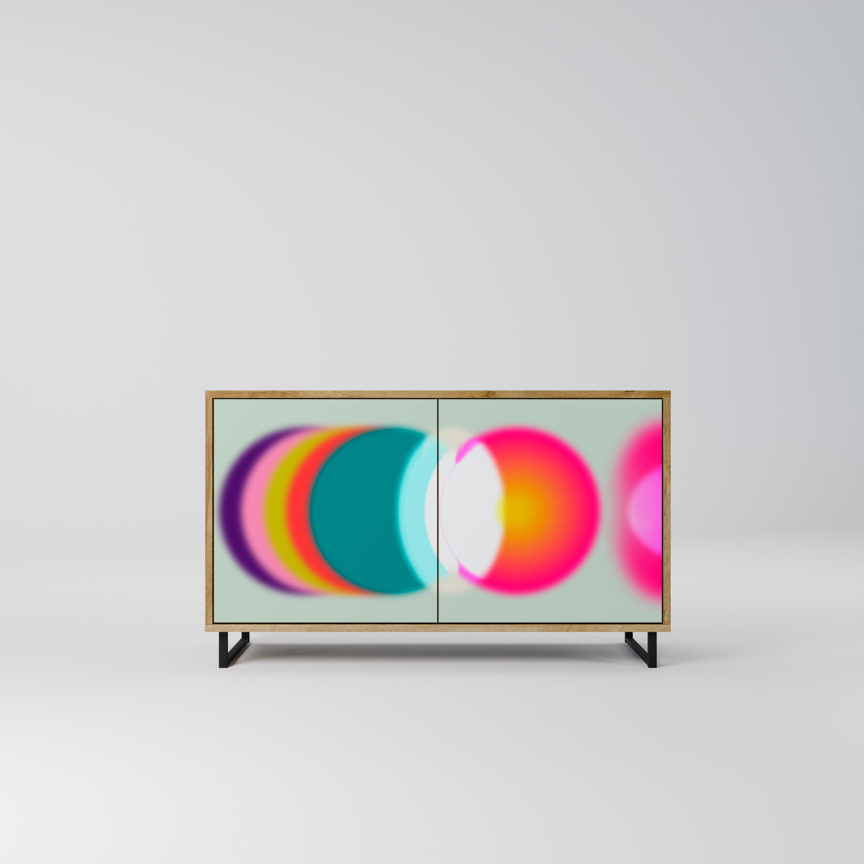 SYMPHONY OF COLORS 2-Door Sideboard in Oak Effect