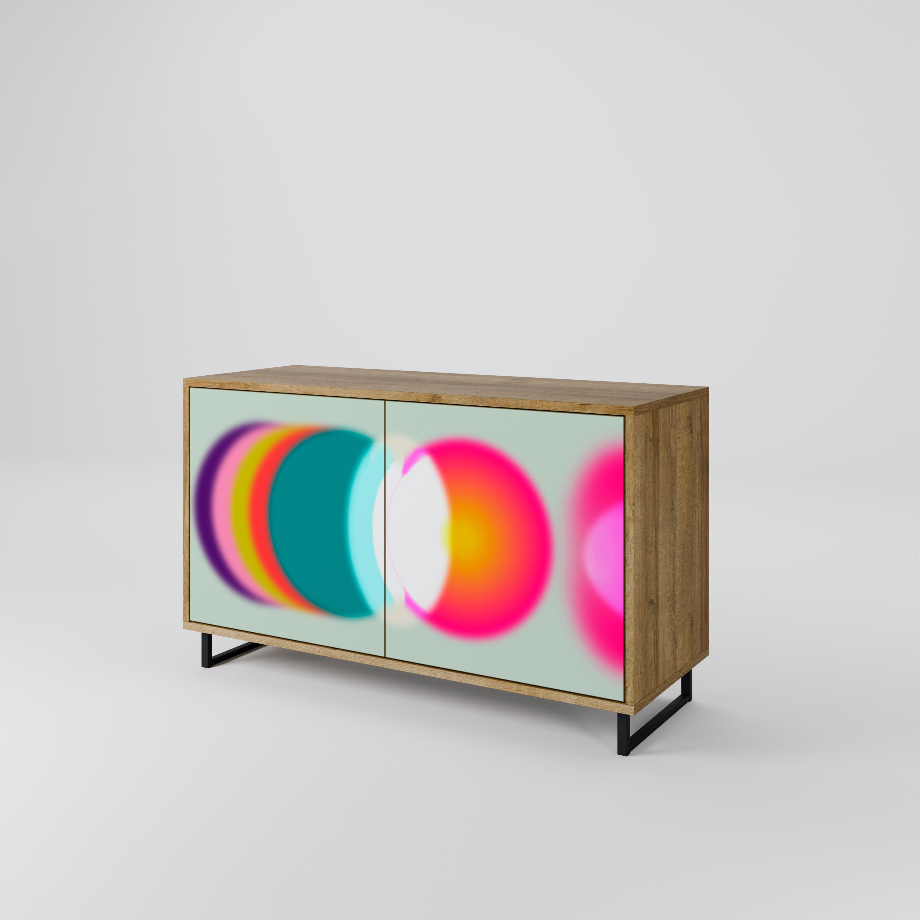 SYMPHONY OF COLORS 2-Door Sideboard in Oak Effect