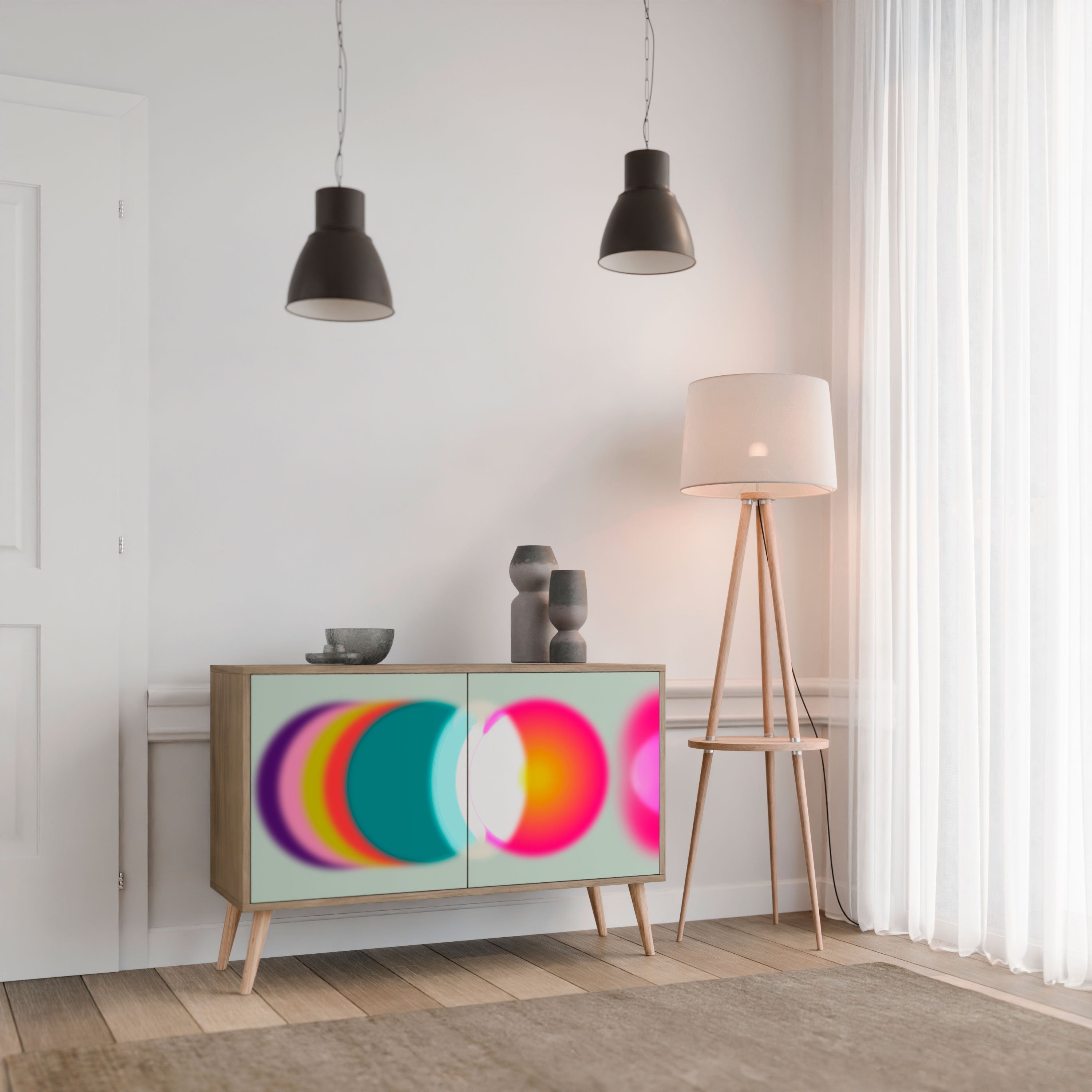 SYMPHONY OF COLORS 2-Door Sideboard in Oak Effect