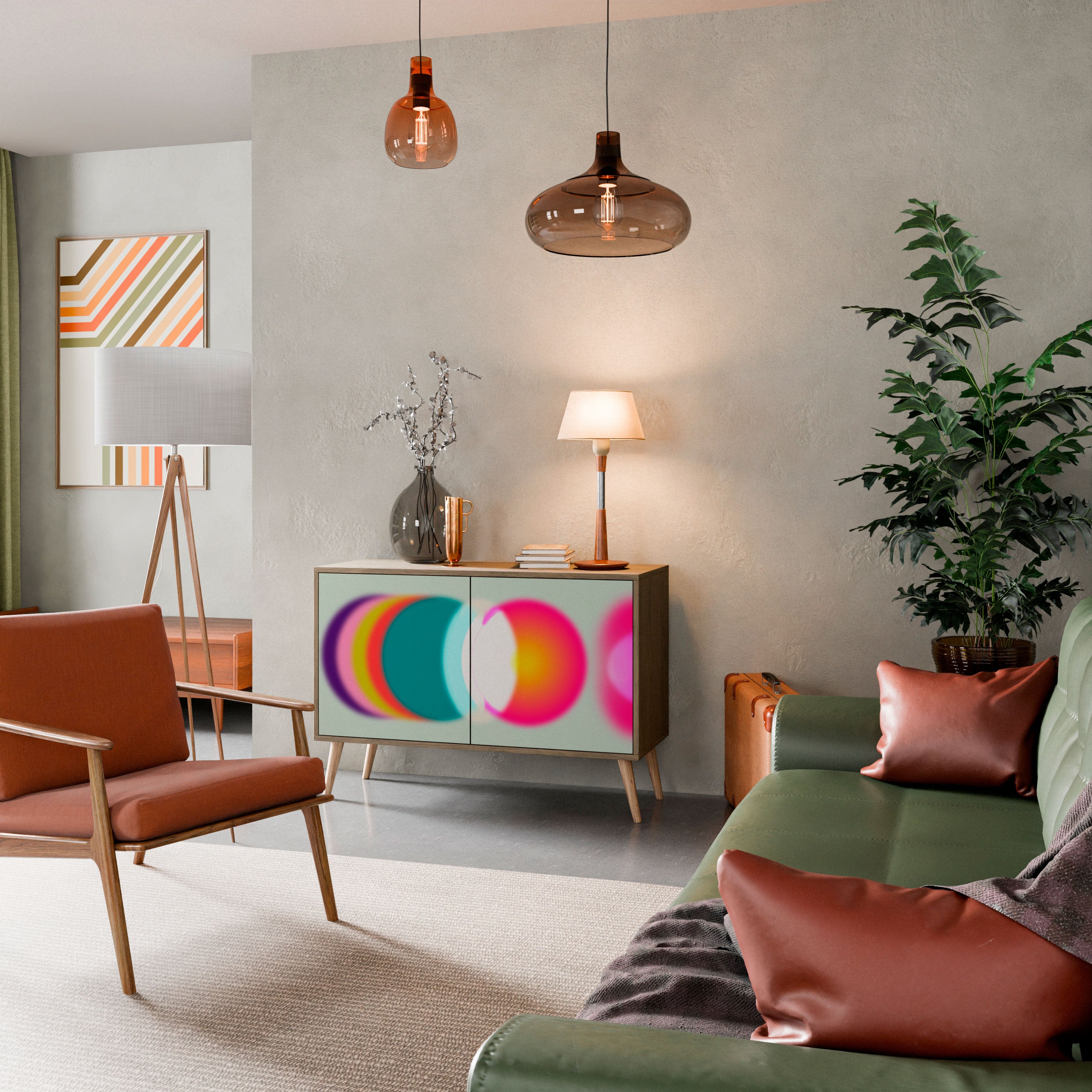 SYMPHONY OF COLORS 2-Door Sideboard in Oak Effect