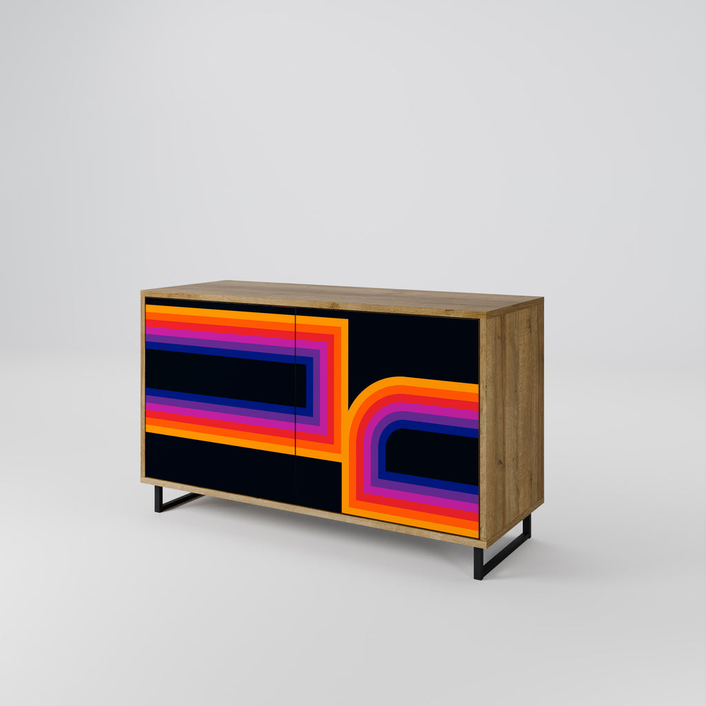 BLINDED BY THE LIGHTS 2-Door Sideboard in Oak Effect