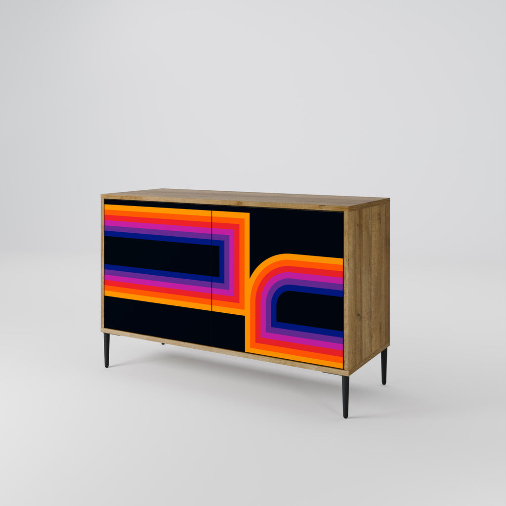 BLINDED BY THE LIGHTS 2-Door Sideboard in Oak Effect