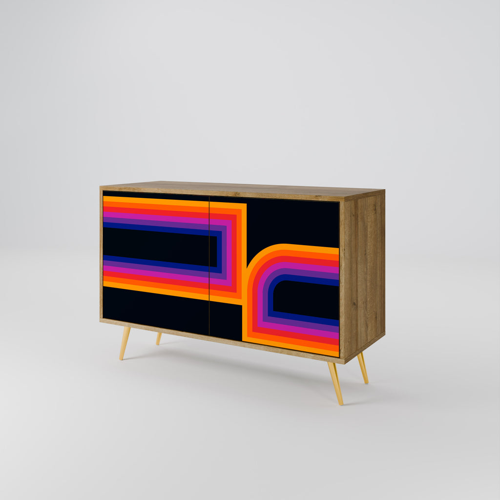 BLINDED BY THE LIGHTS 2-Door Sideboard in Oak Effect