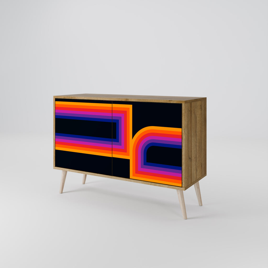 BLINDED BY THE LIGHTS 2-Door Sideboard in Oak Effect