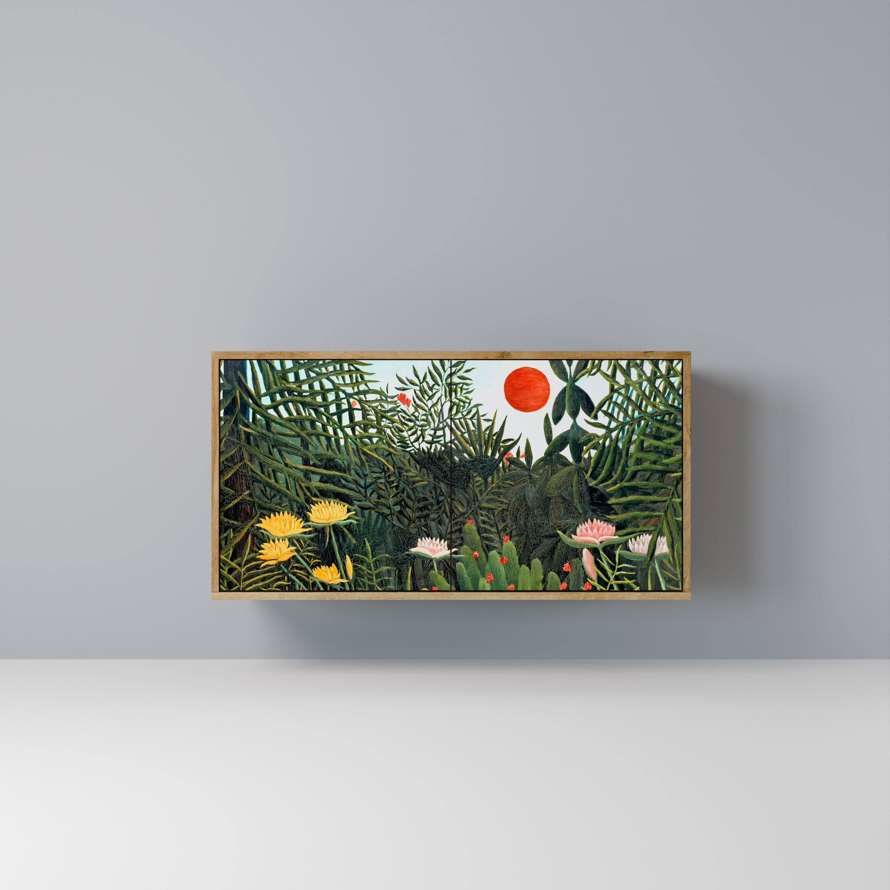 VIRGIN FOREST WITH SUNSET 2-Door Sideboard in Oak Effect