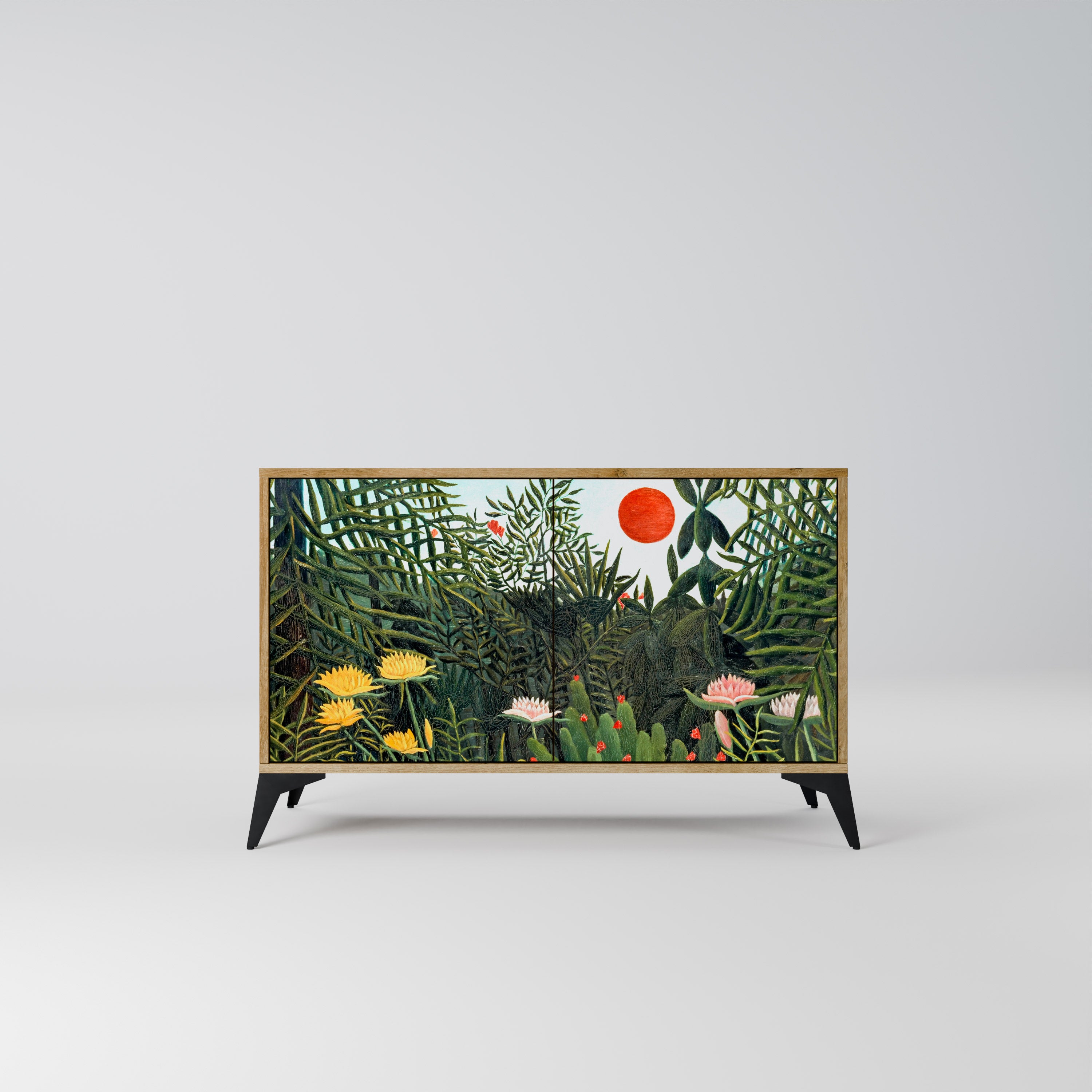 VIRGIN FOREST WITH SUNSET 2-Door Sideboard in Oak Effect