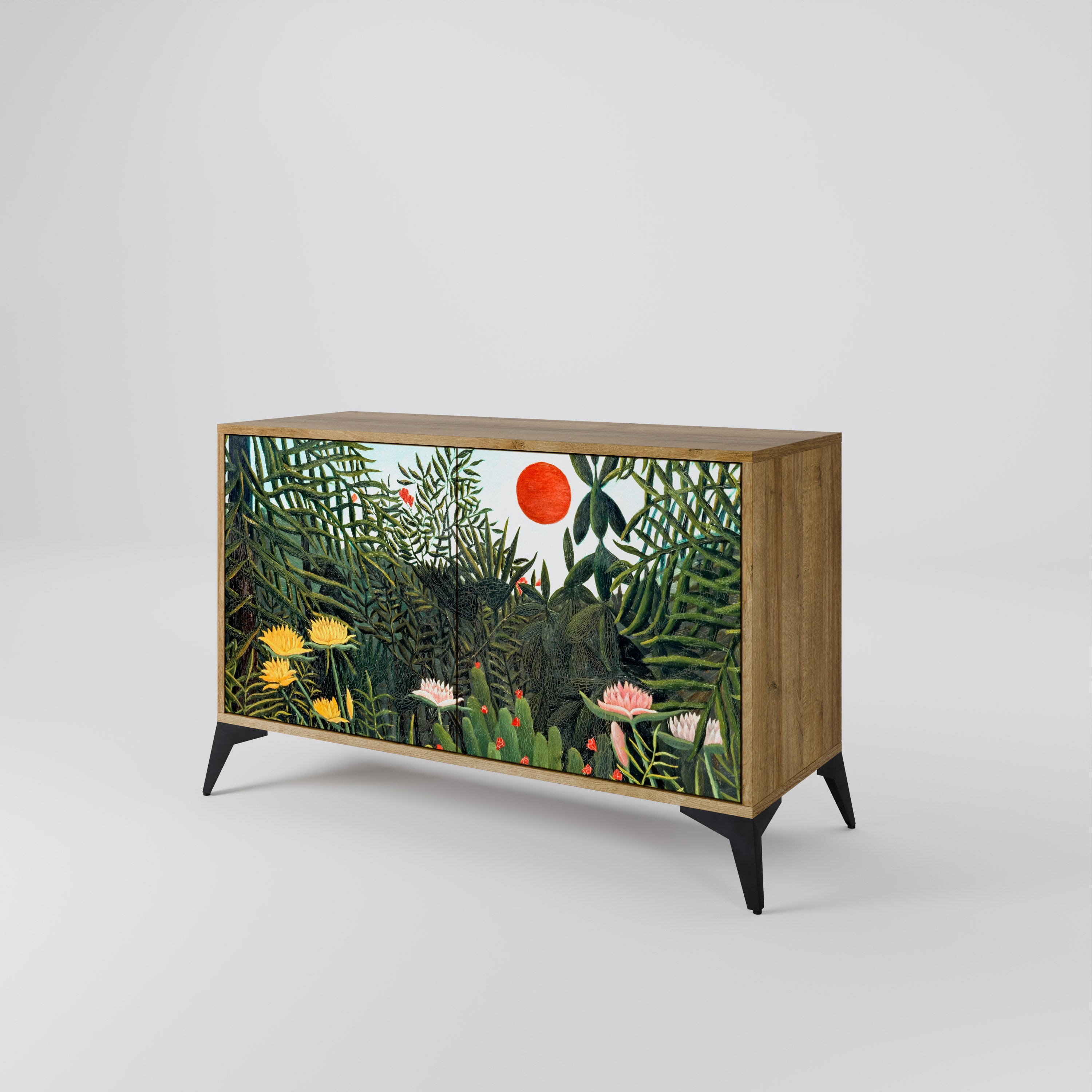 VIRGIN FOREST WITH SUNSET 2-Door Sideboard in Oak Effect
