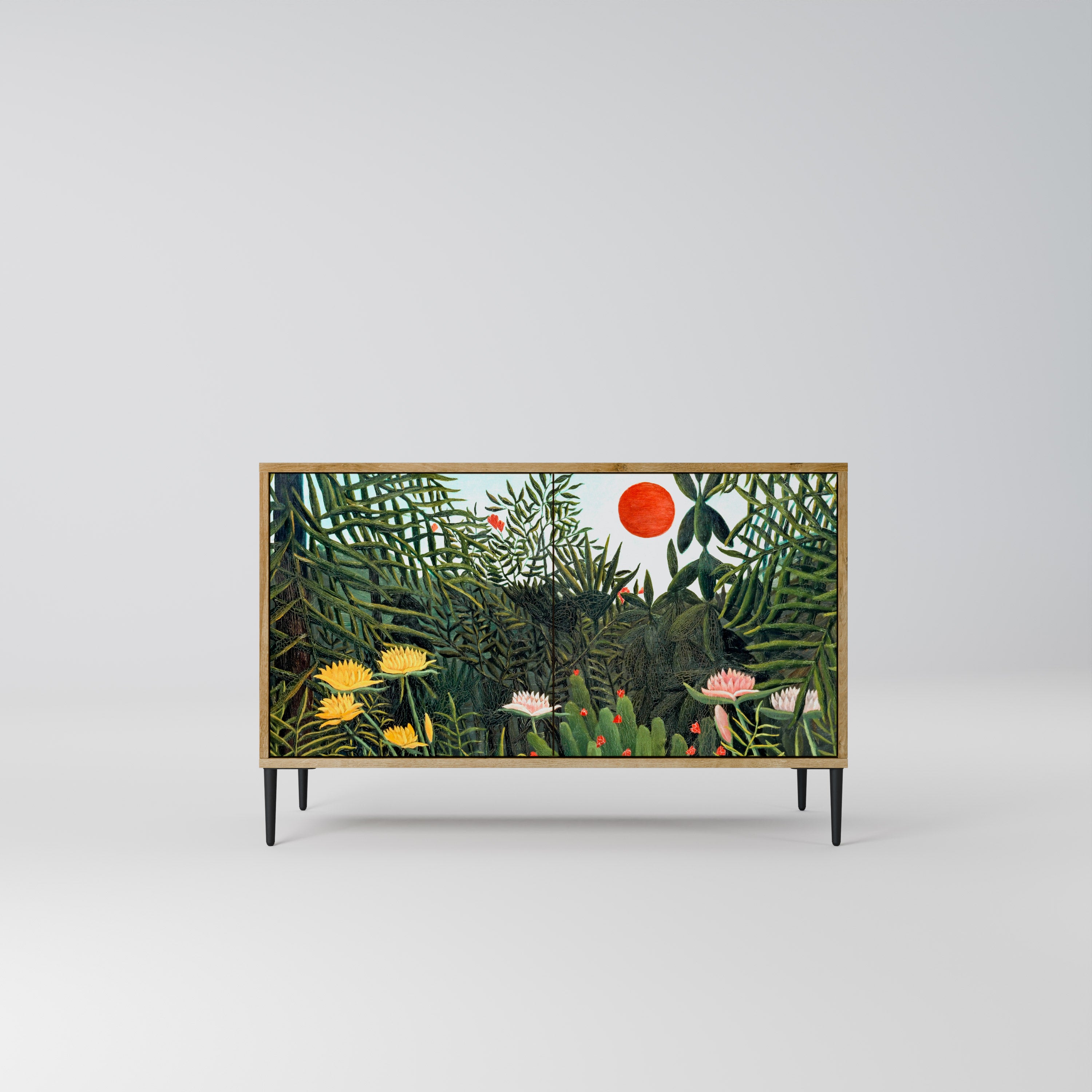 VIRGIN FOREST WITH SUNSET 2-Door Sideboard in Oak Effect