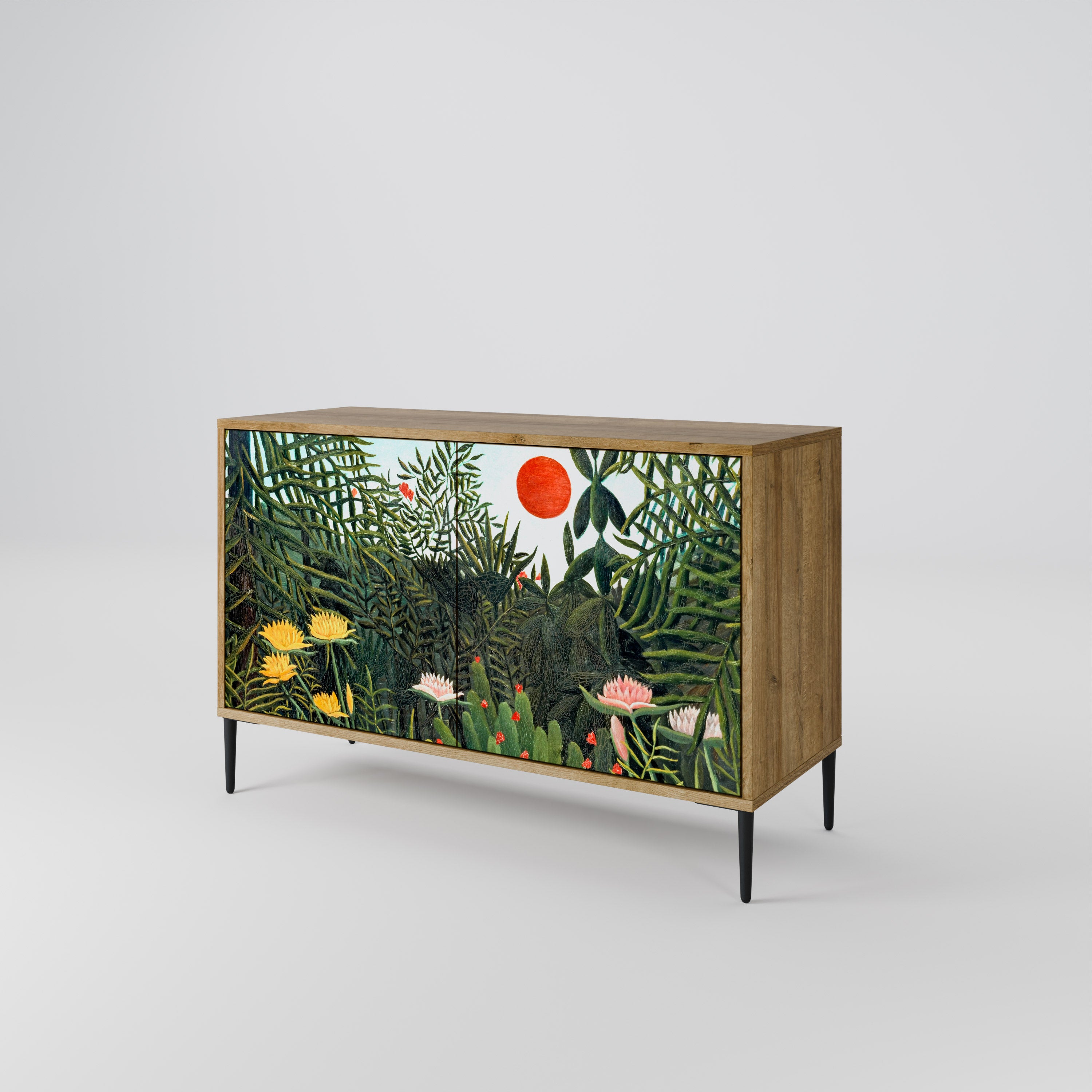 VIRGIN FOREST WITH SUNSET 2-Door Sideboard in Oak Effect