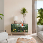 VIRGIN FOREST WITH SUNSET Aparador de 2 Puertas en Efecto Roble