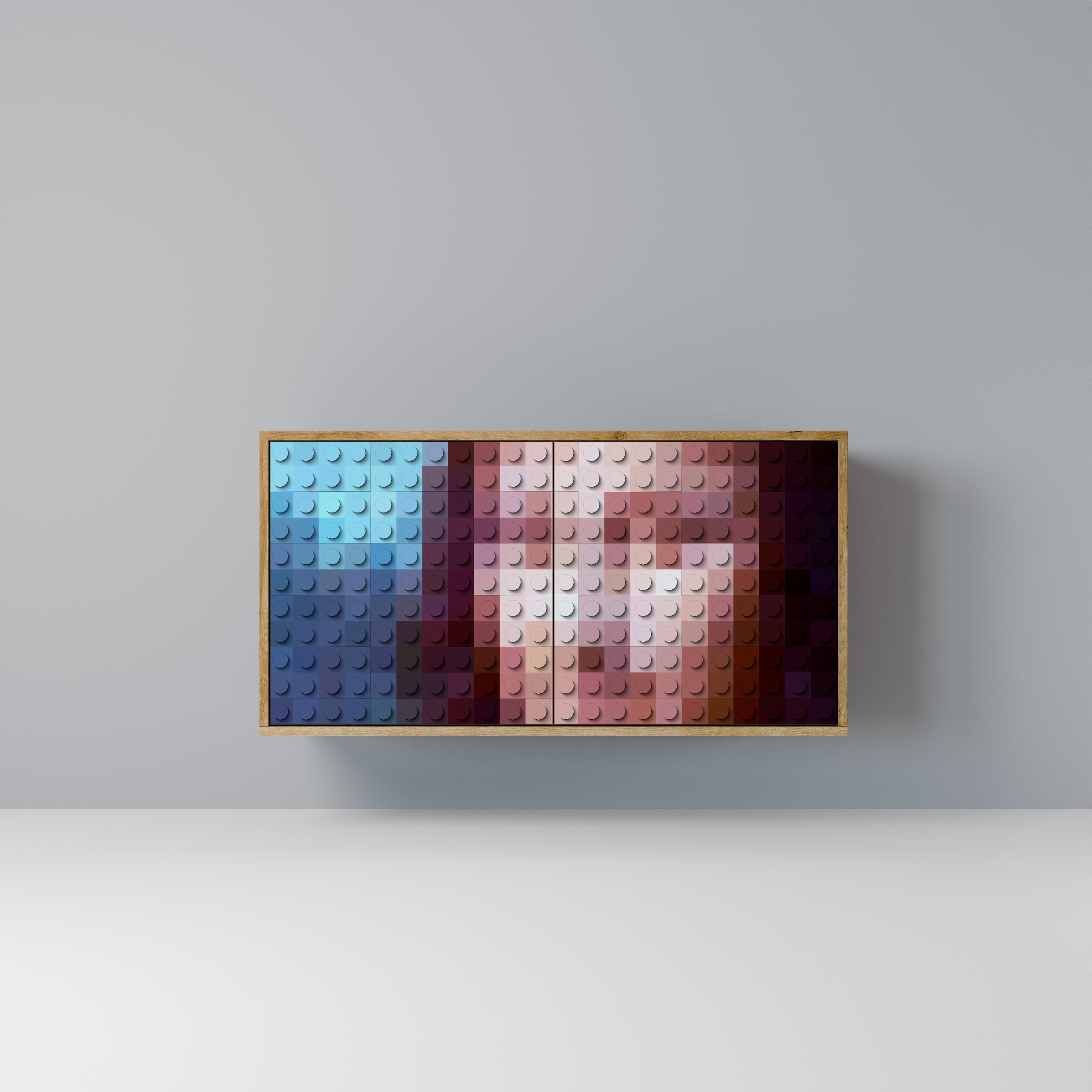 CONSTRUCTIVE ART 2-Door Sideboard in Oak Effect